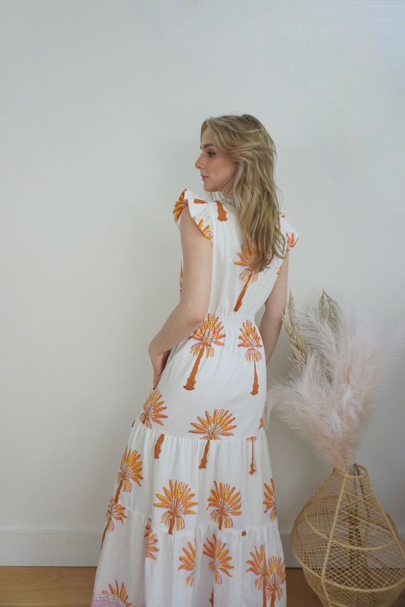 Capri Maxi Dress - Palm Tree