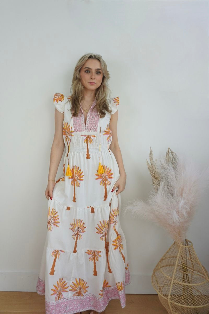 Capri Maxi Dress - Palm Tree