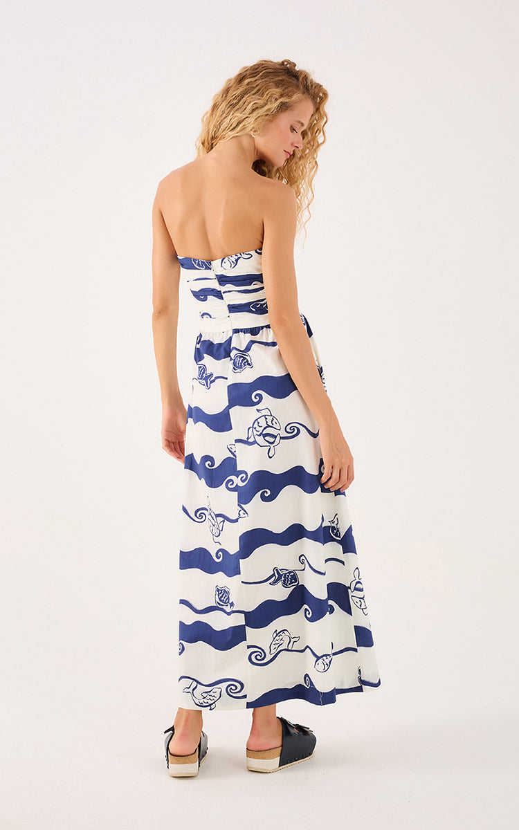 Paint Print Maxi Dress - Painted Print