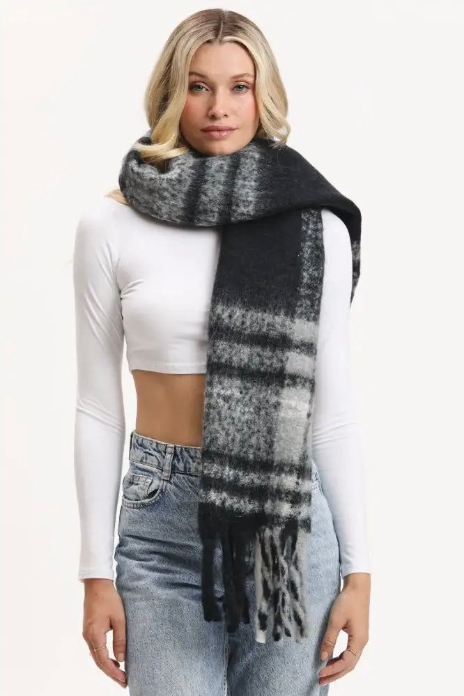 Urban Expressions Plaid Scarf