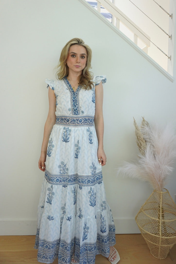 Percy Maxi Dress - Bluebell