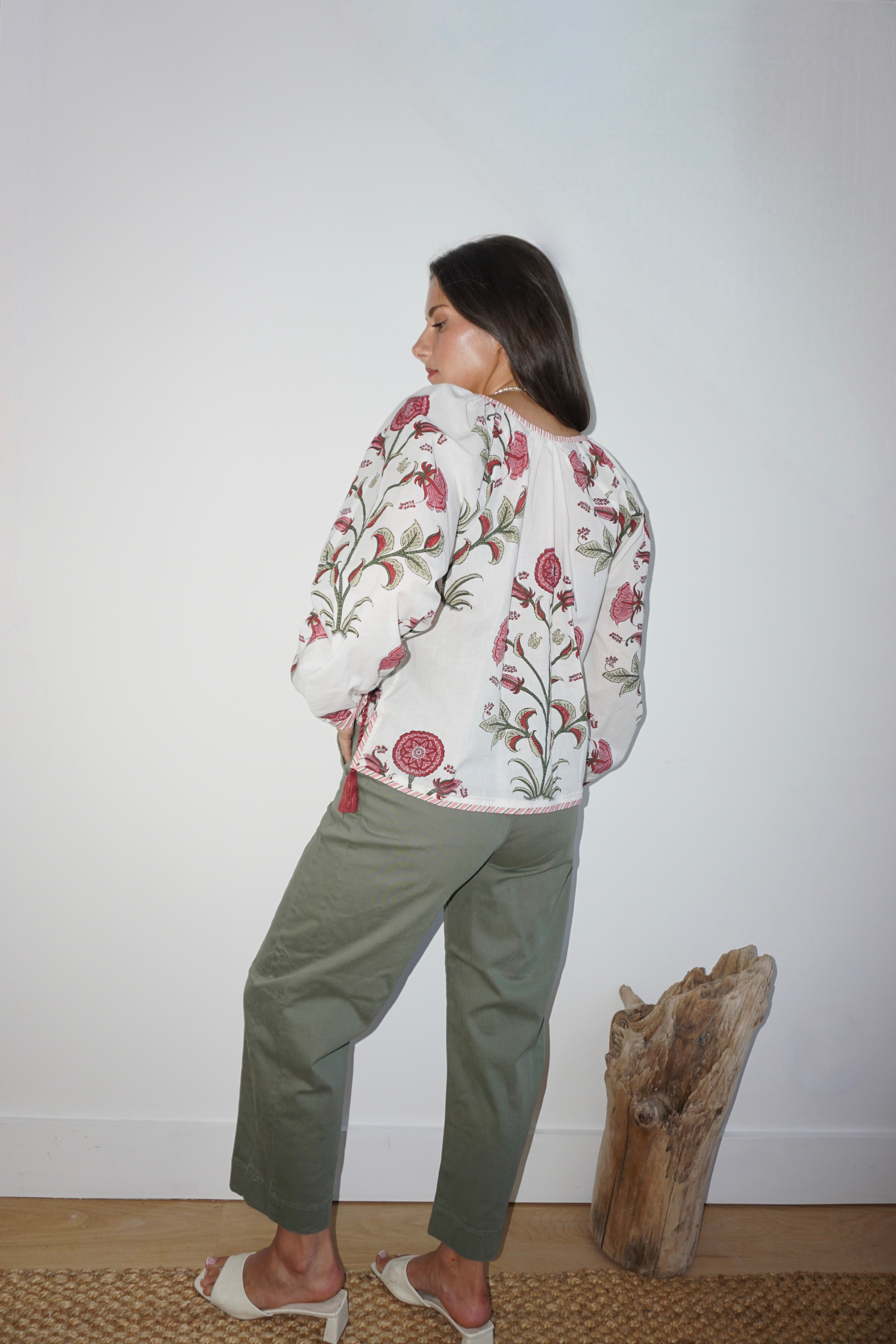 Chara Blouse in Red Vine