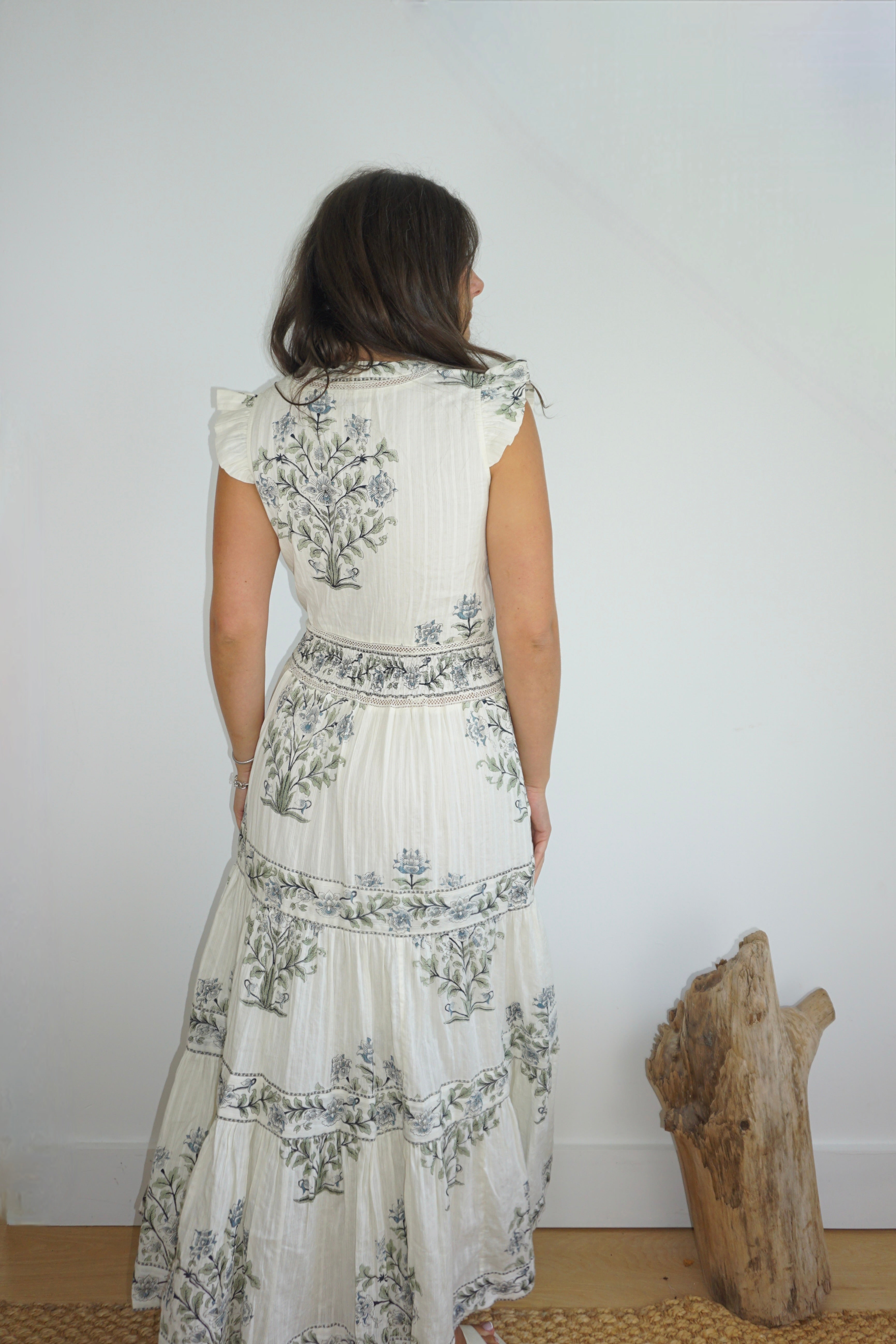 Percy Maxi Dress in Vert Victorian