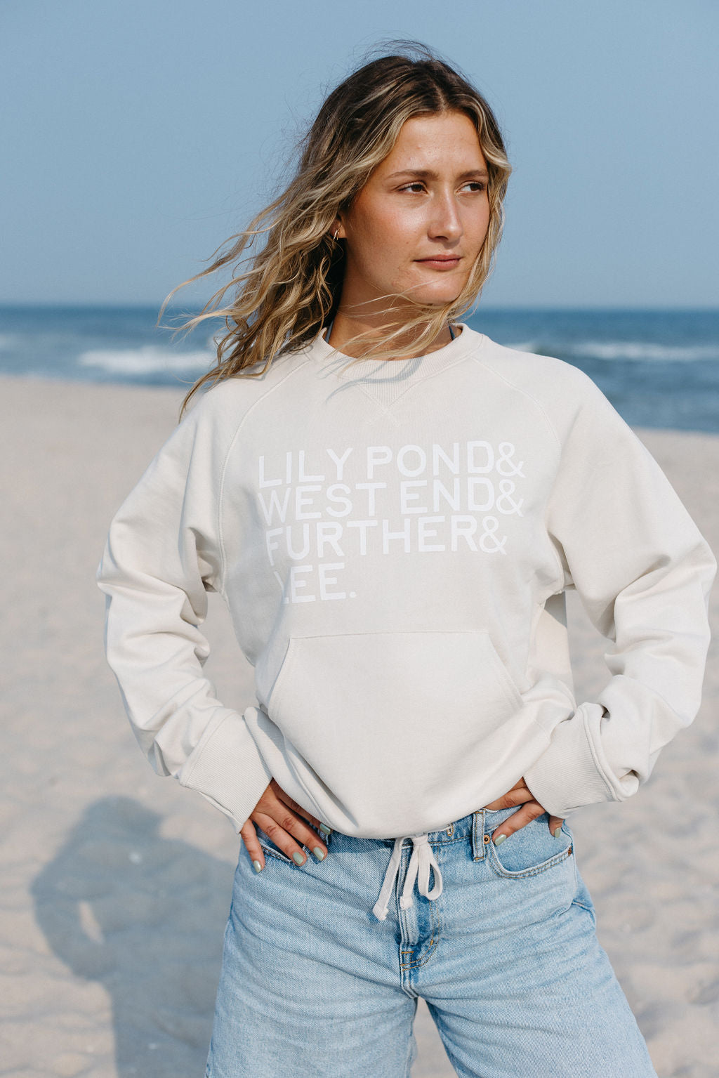 Montauk Lily Pond Crew - Cream