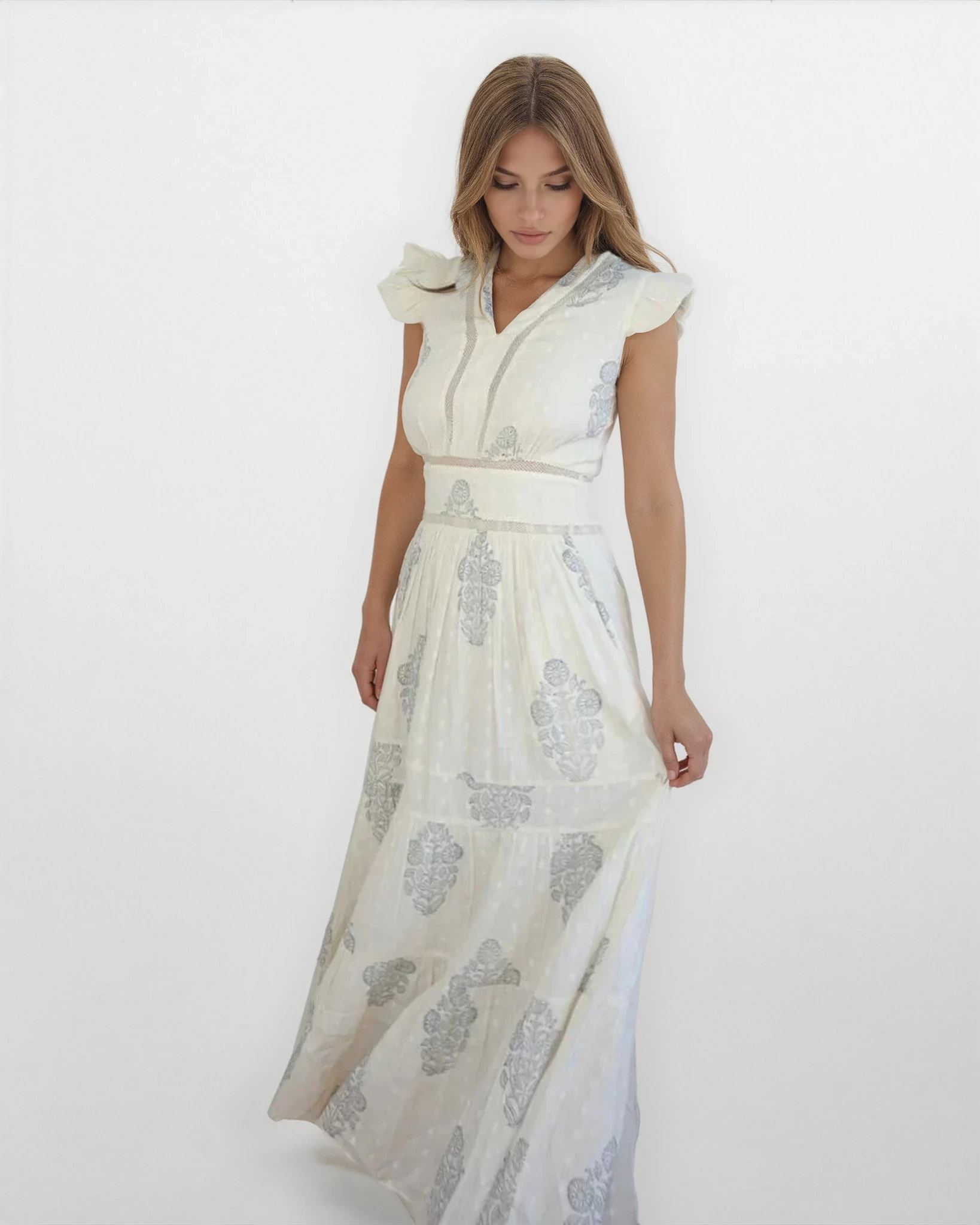 Percy Maxi Dress - Sunflower Block