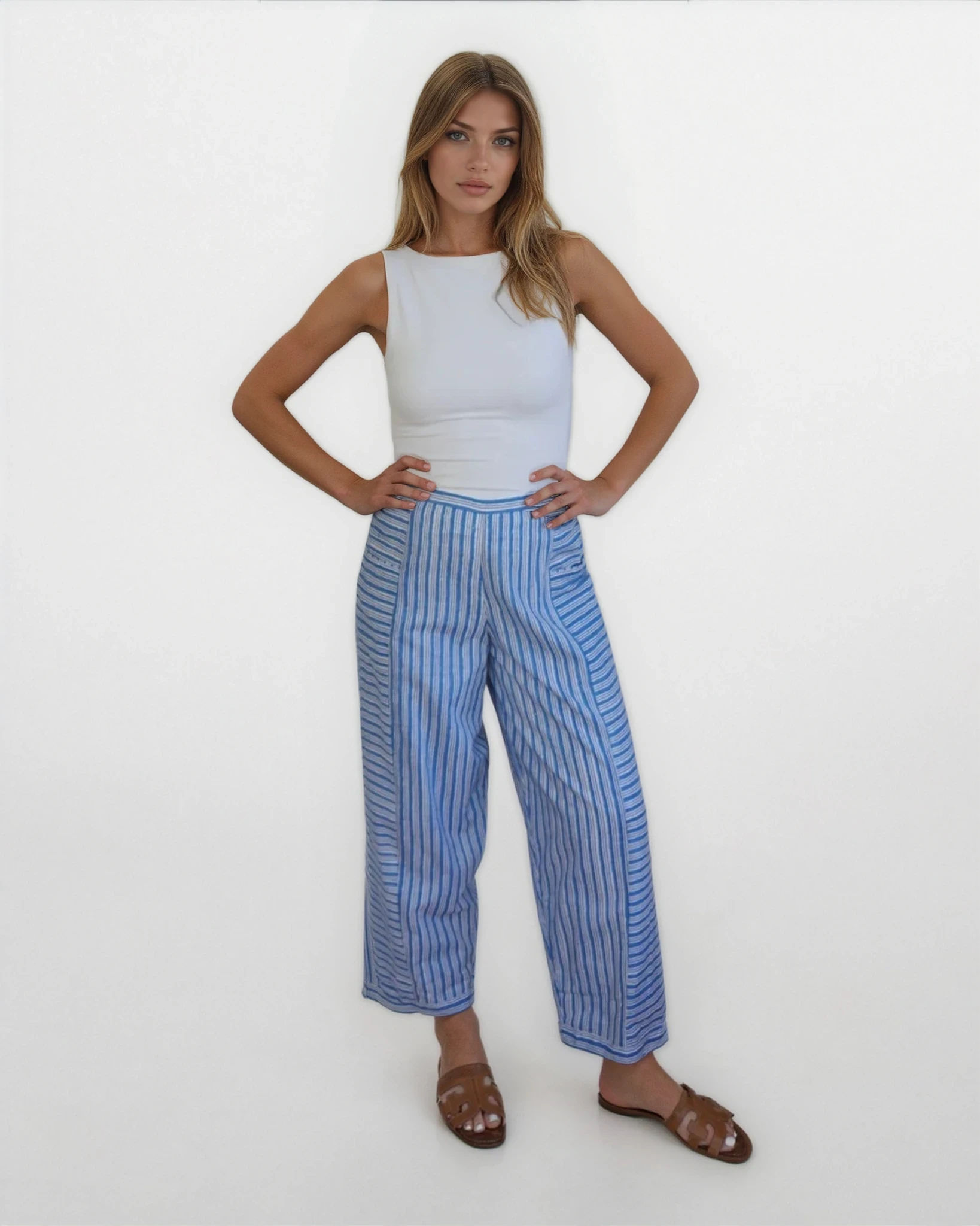 Finn Pant - Blue Stripe