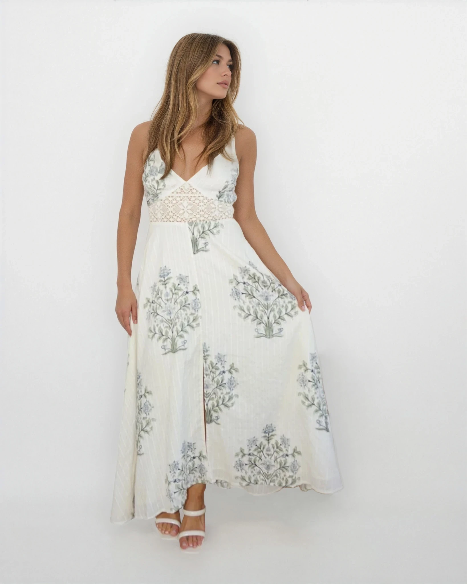 Isabella Dress in Vert Victorian