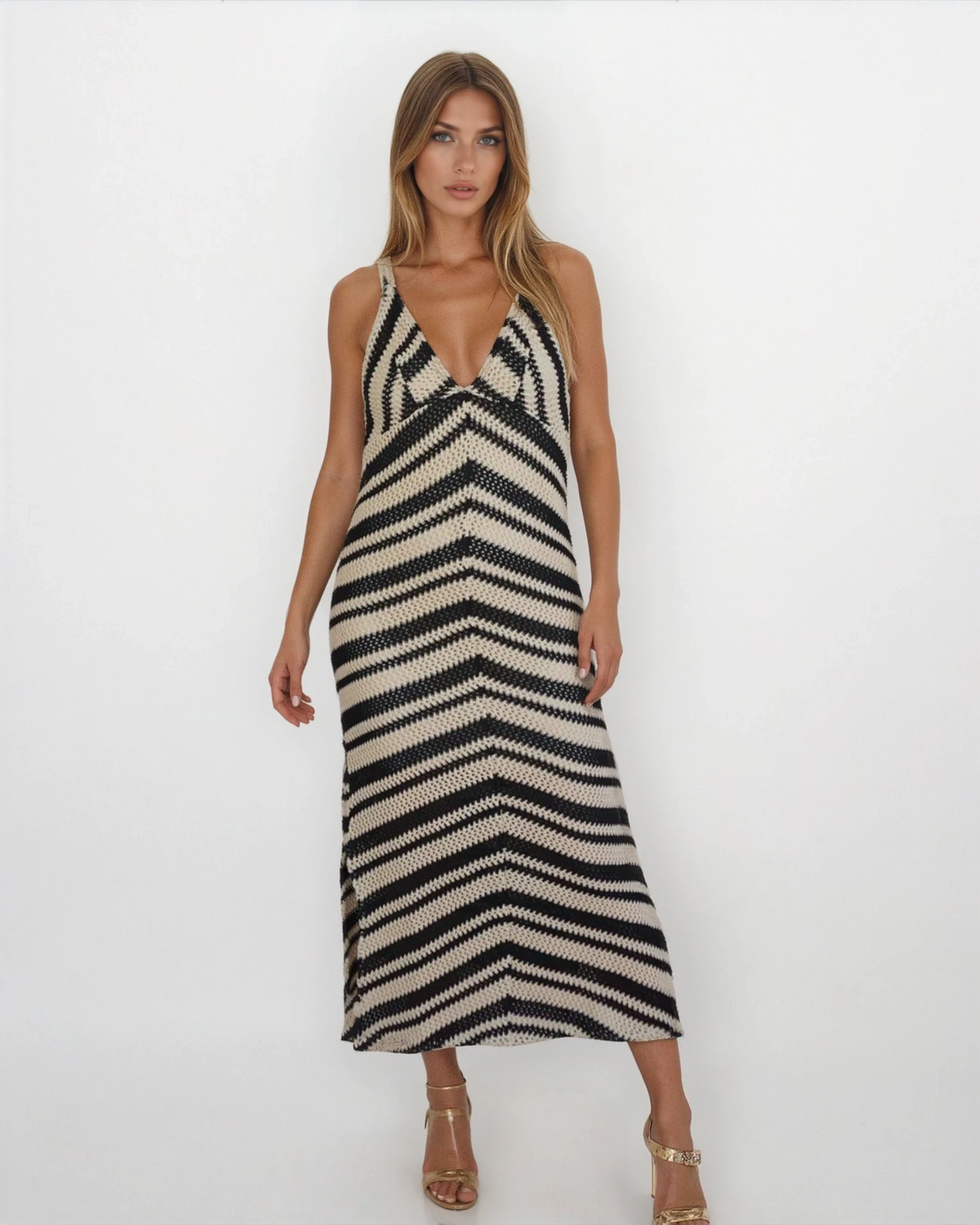 Samara Crochet Maxi - Black/Cream