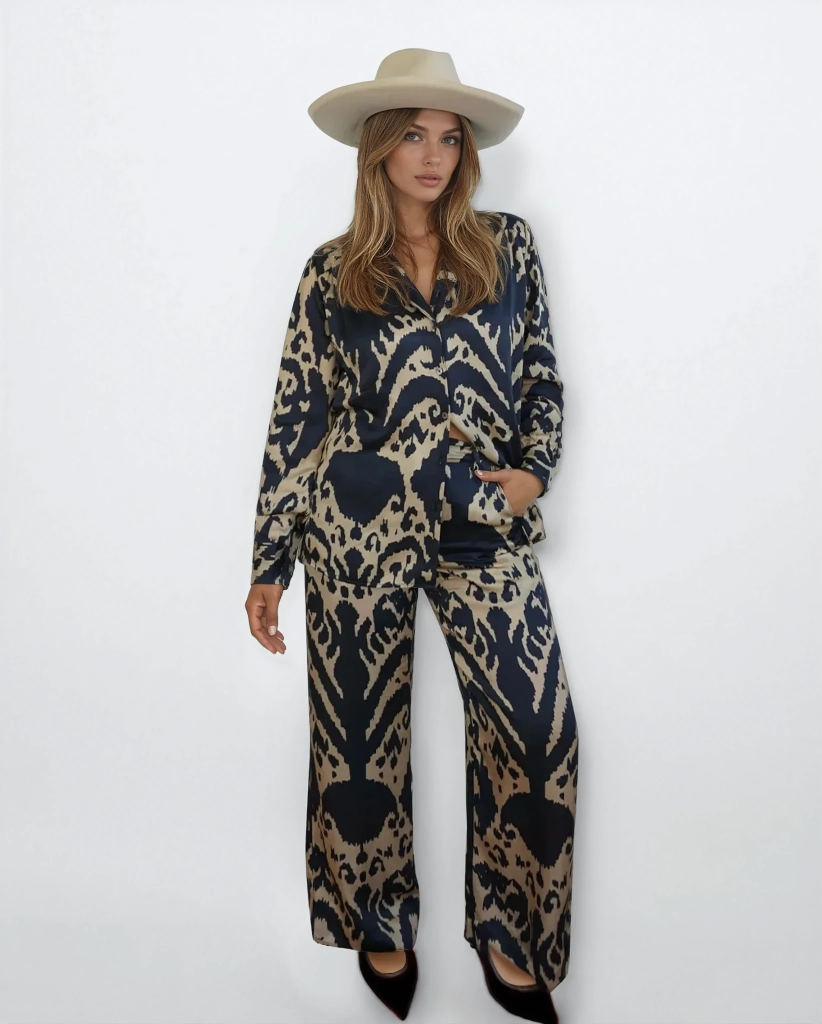 Cabo Shirt - Navy Ikat