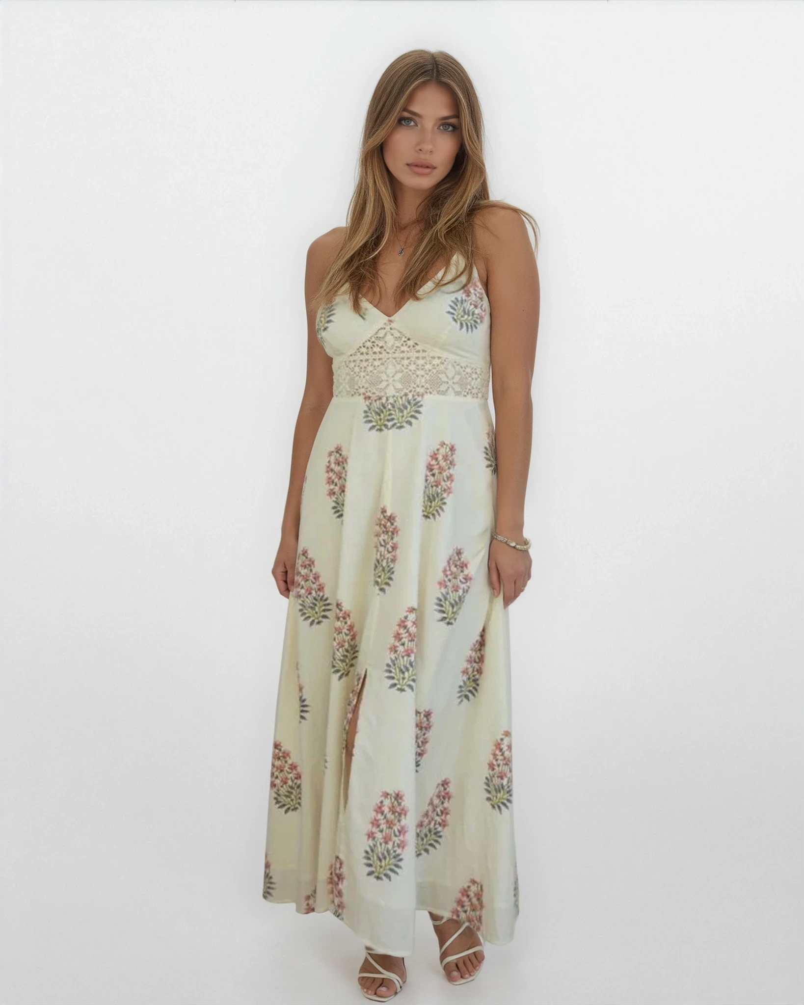 Isabella Maxi Dress - Pink Hydrangea