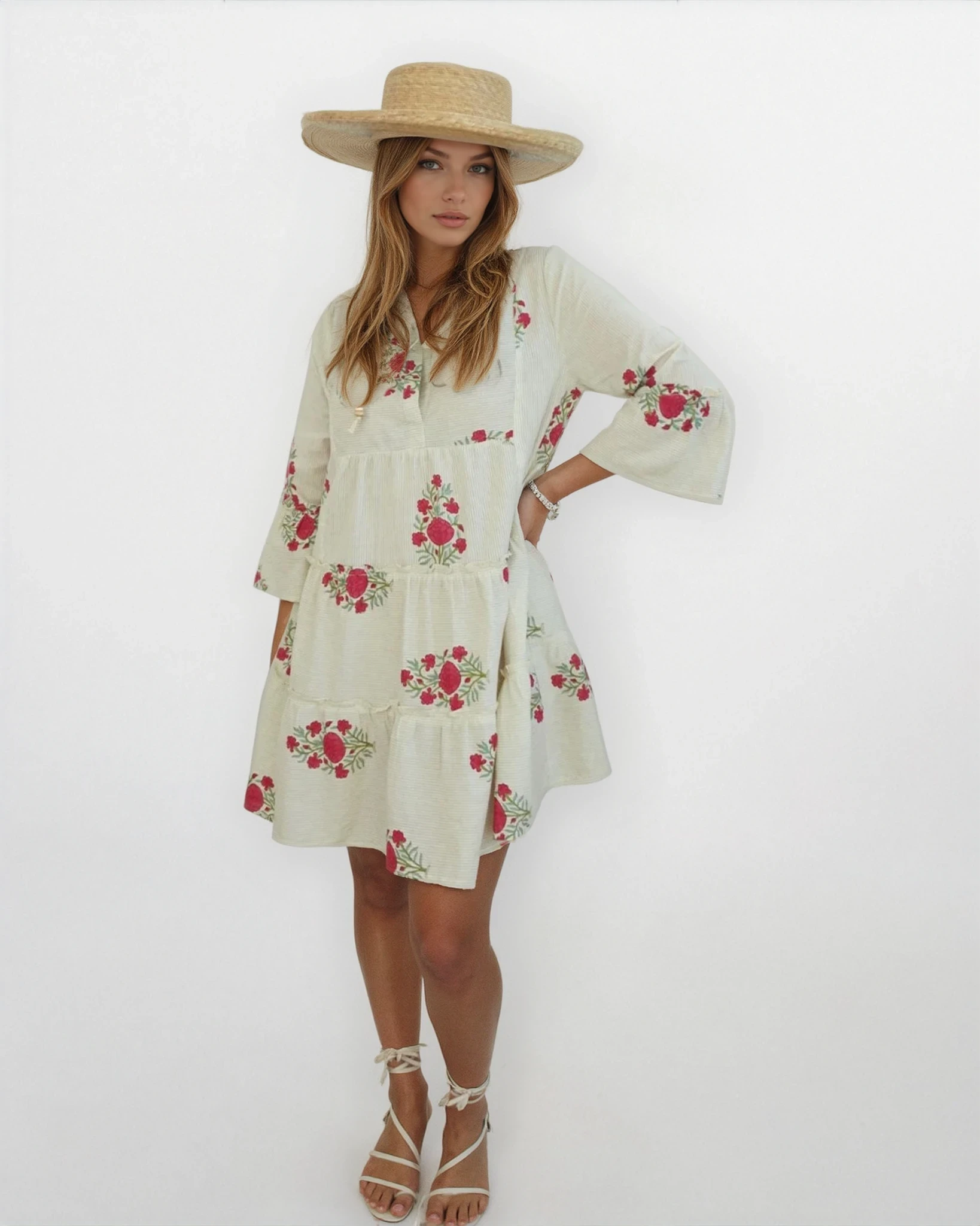 Dylan Mini Dress in FUCHSIA STRIPE