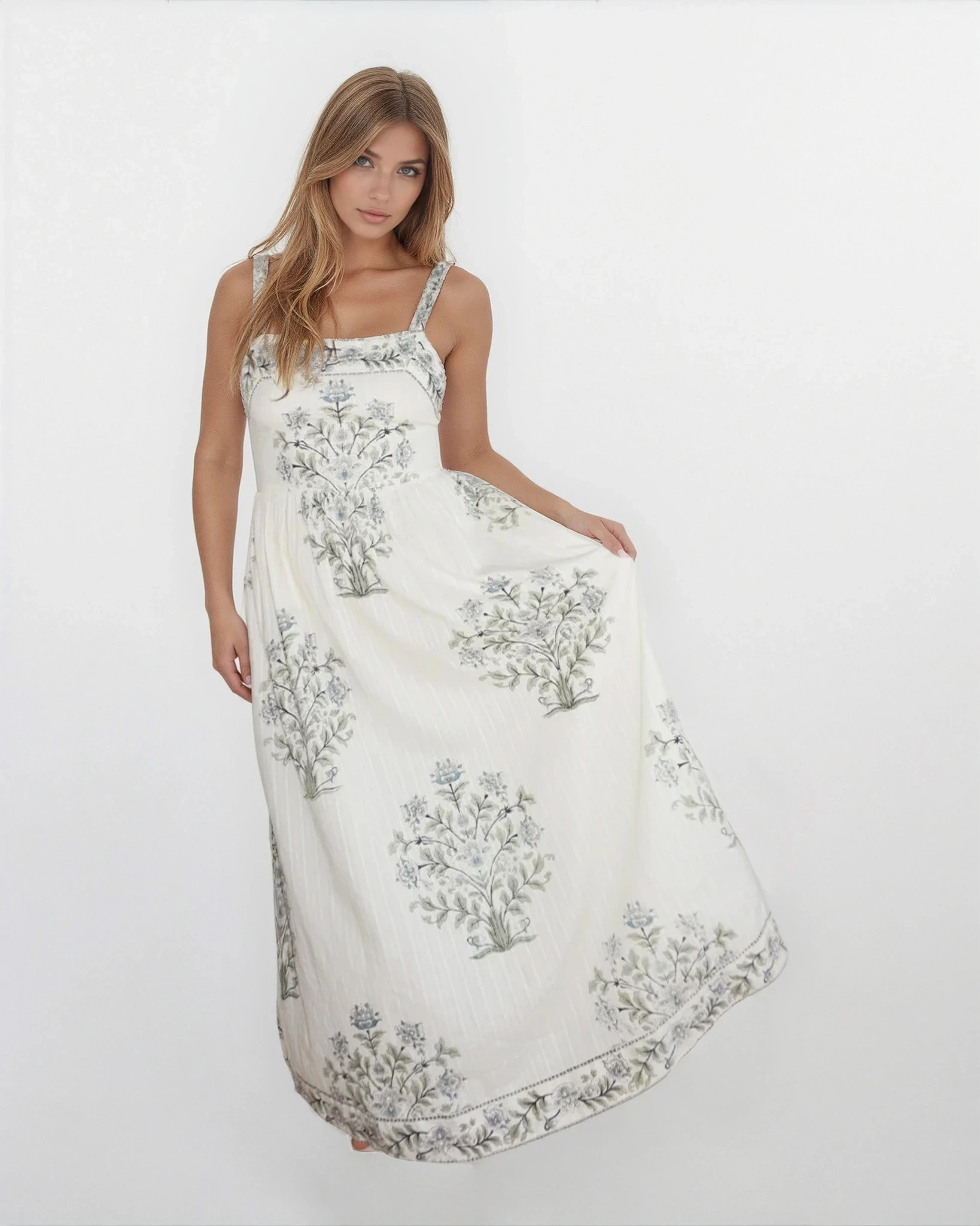 Zena Dress in Vert Victorian