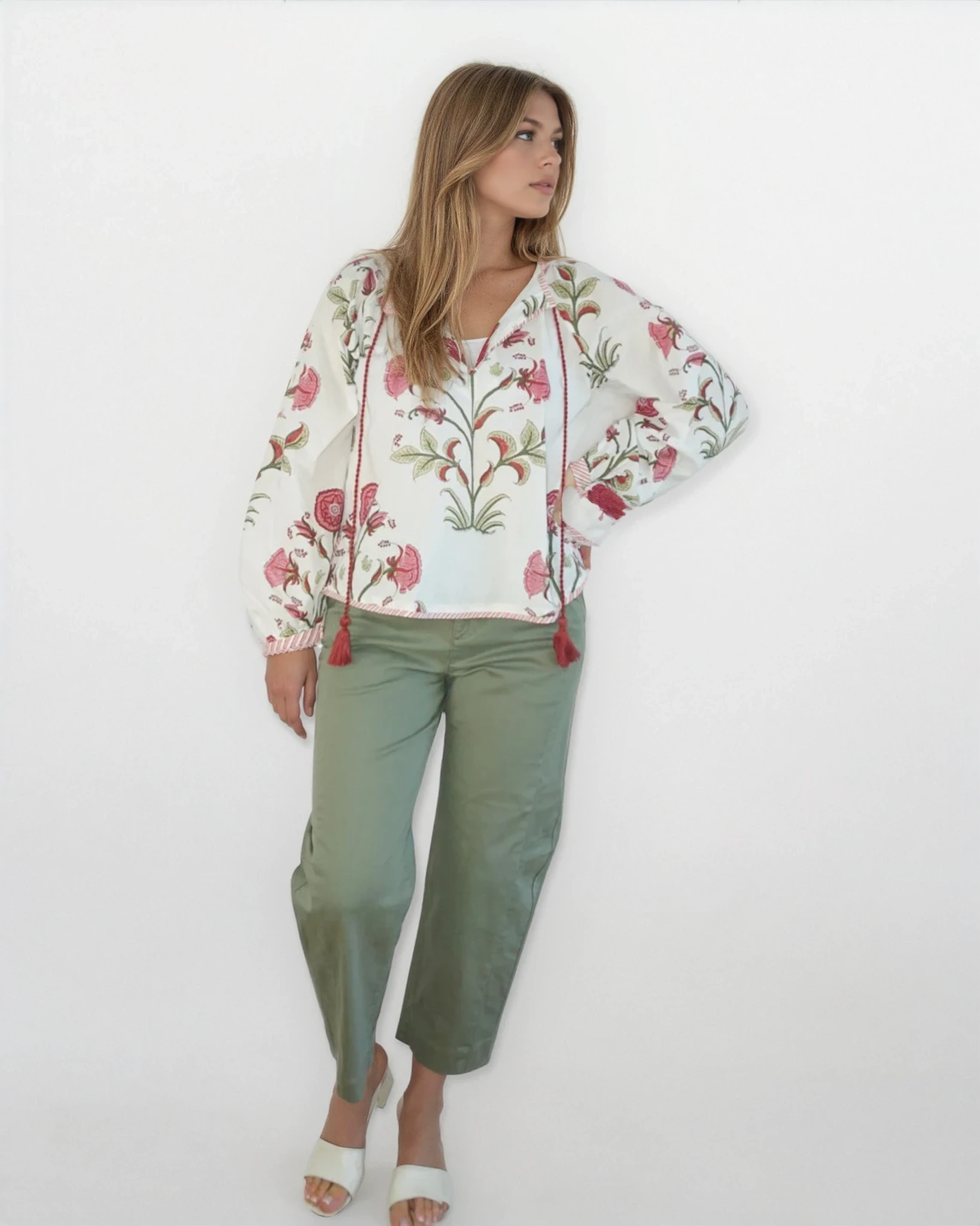 Chara Blouse in Red Vine