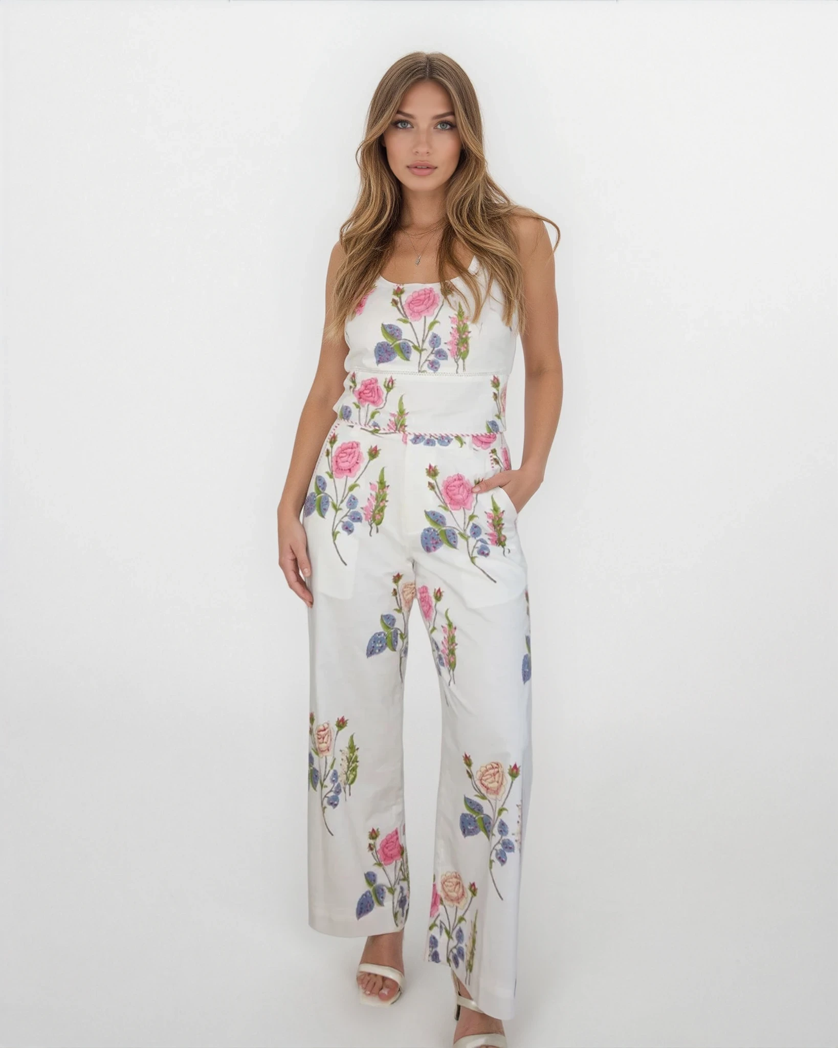 Senya Top in Multi Rosette