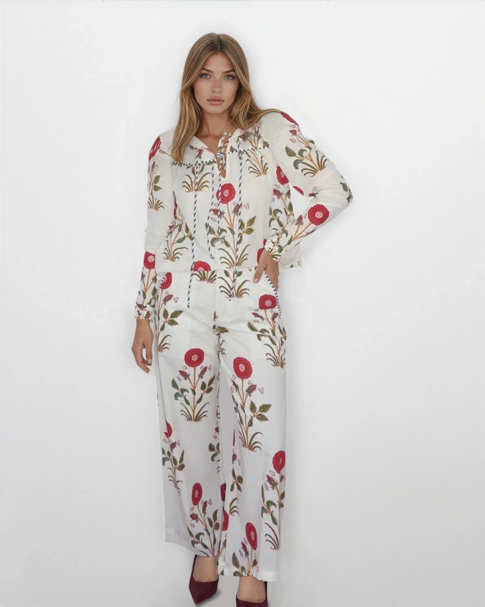 Edison Pant in RedCal