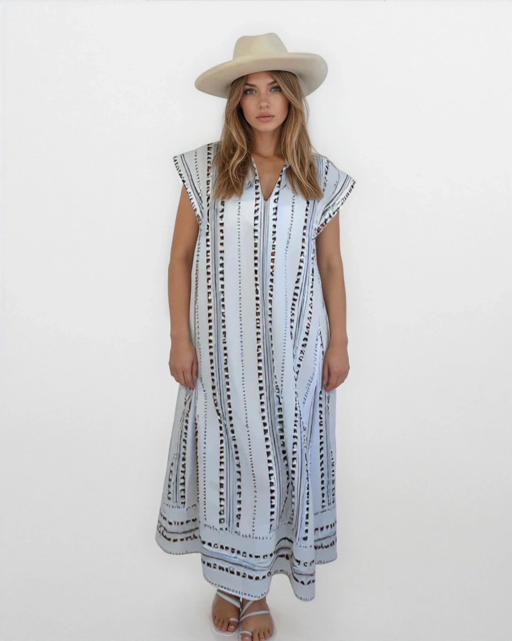 Josie Maxi Dress - Black/Cream