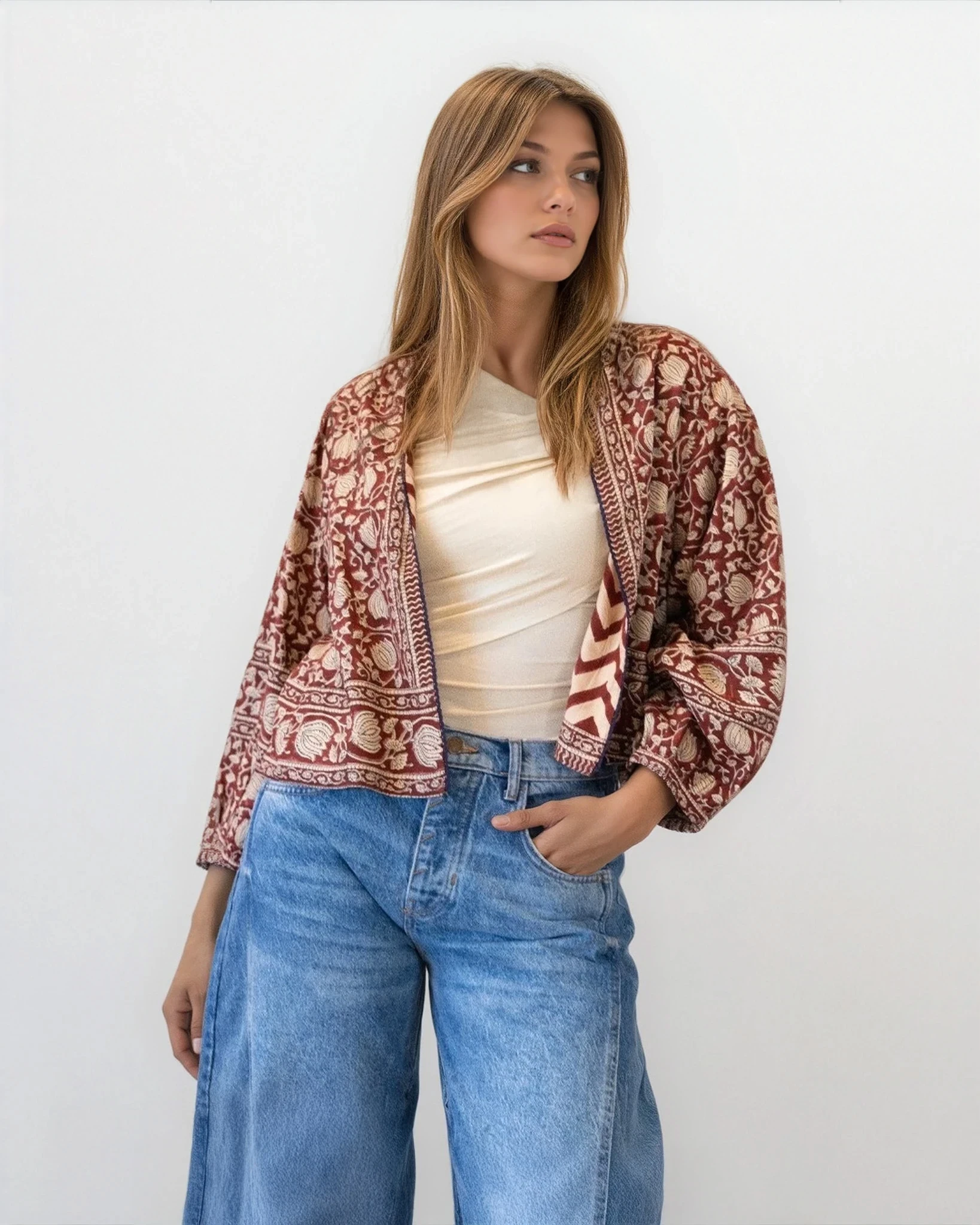 Amara Jacket in Red Lotus