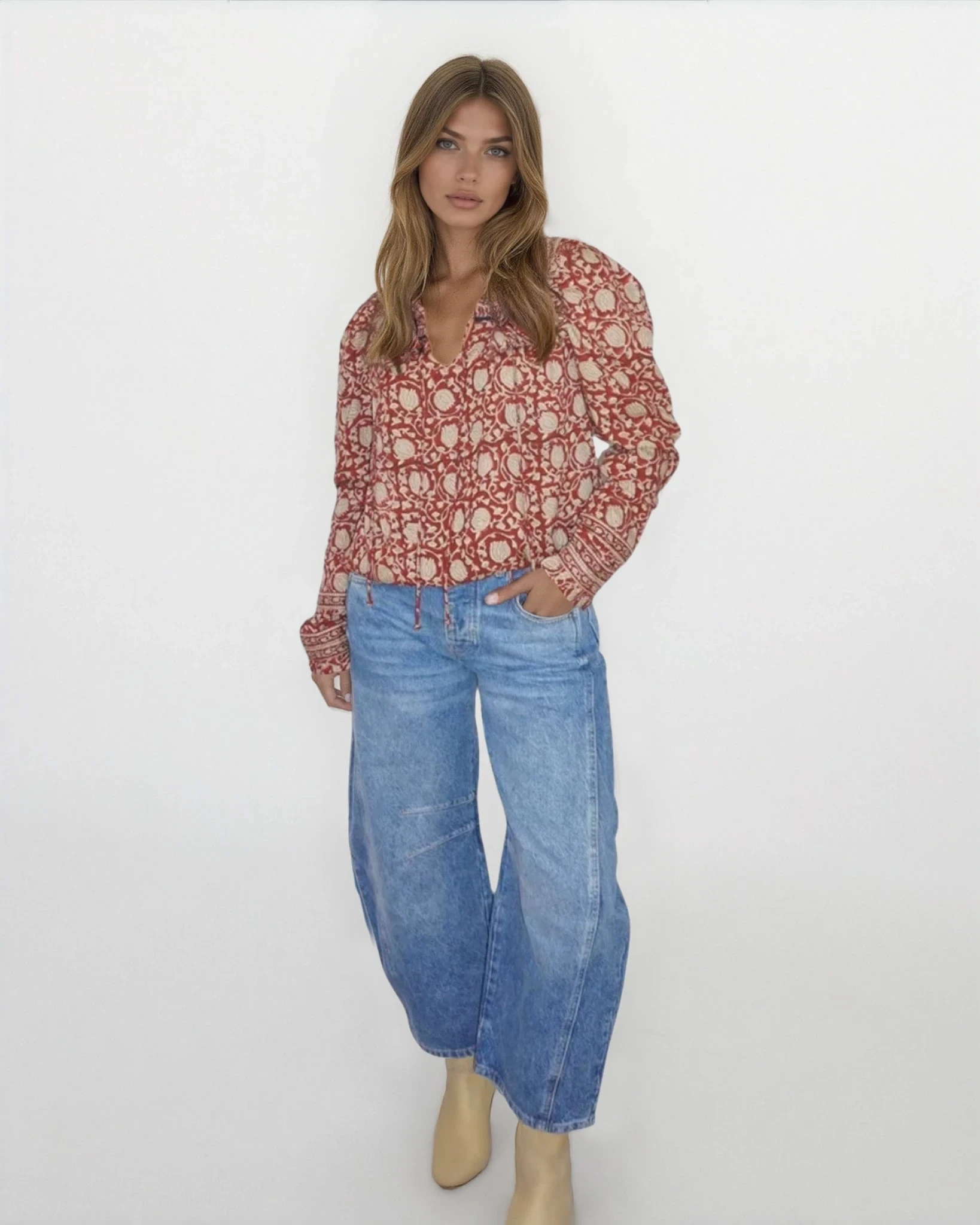 Kennedy Top in Red Lotus