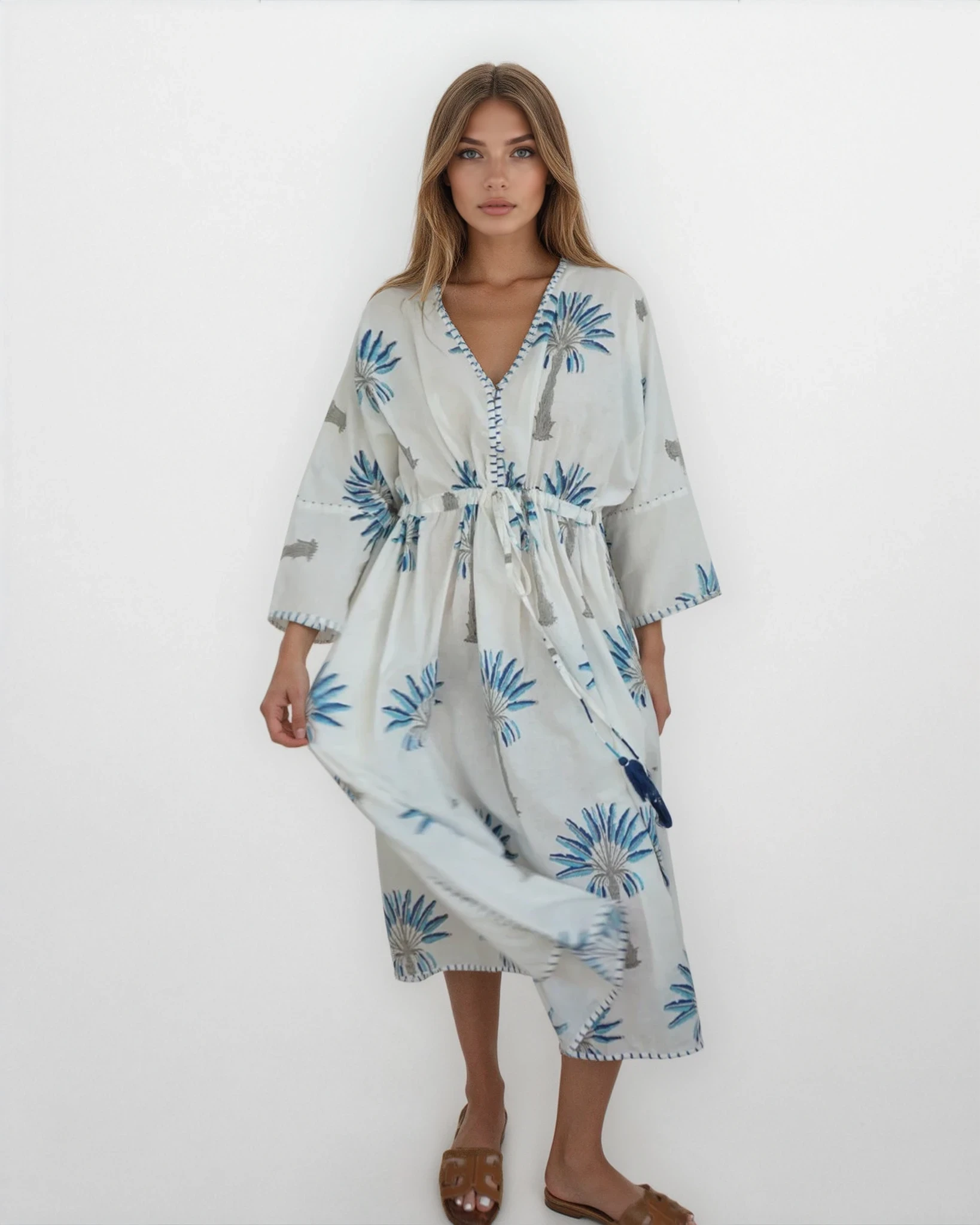 Rio Kaftan - Blue Palms