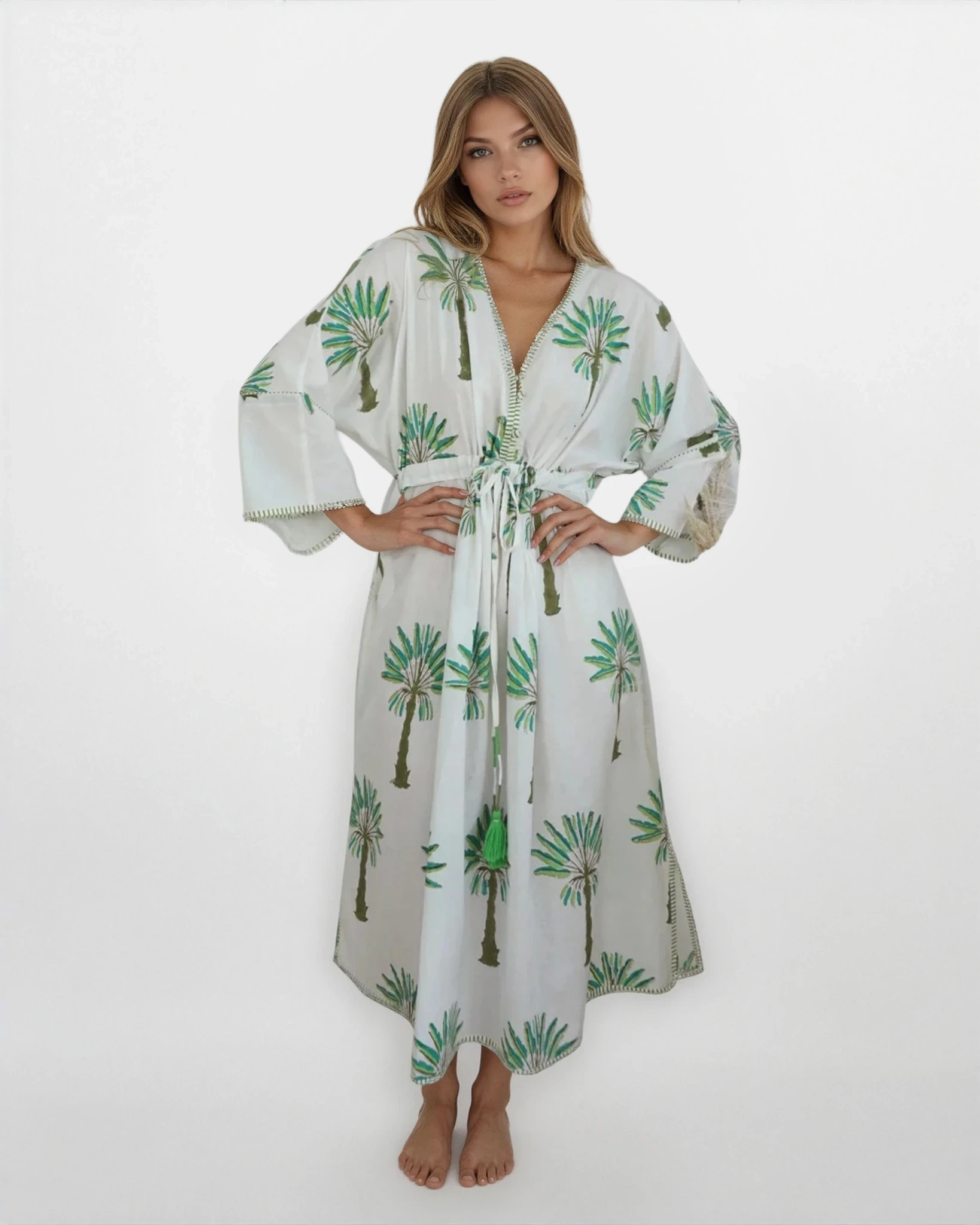 Rio Kaftan - Green Palms