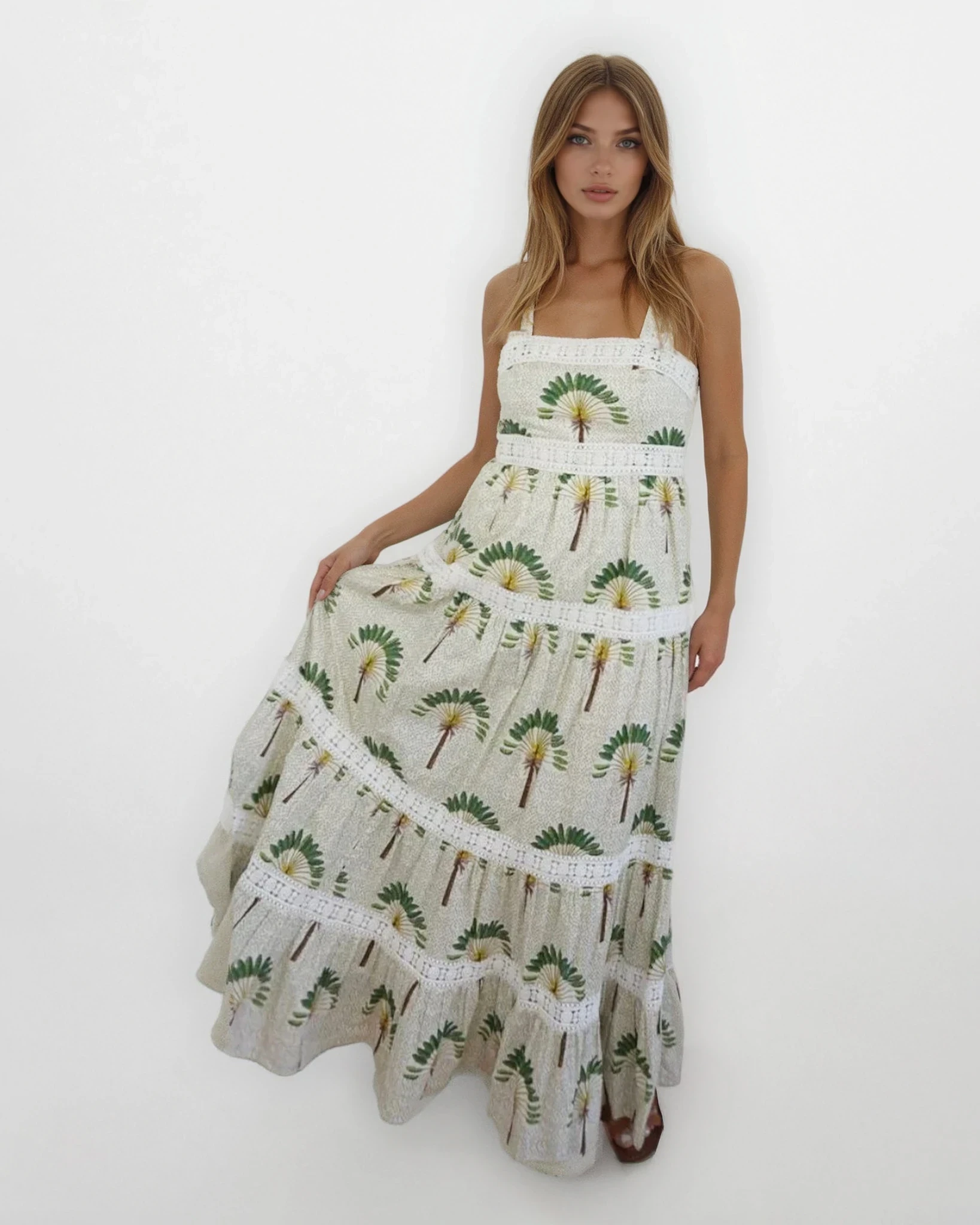 Palms Maxi Dress - Green Palms