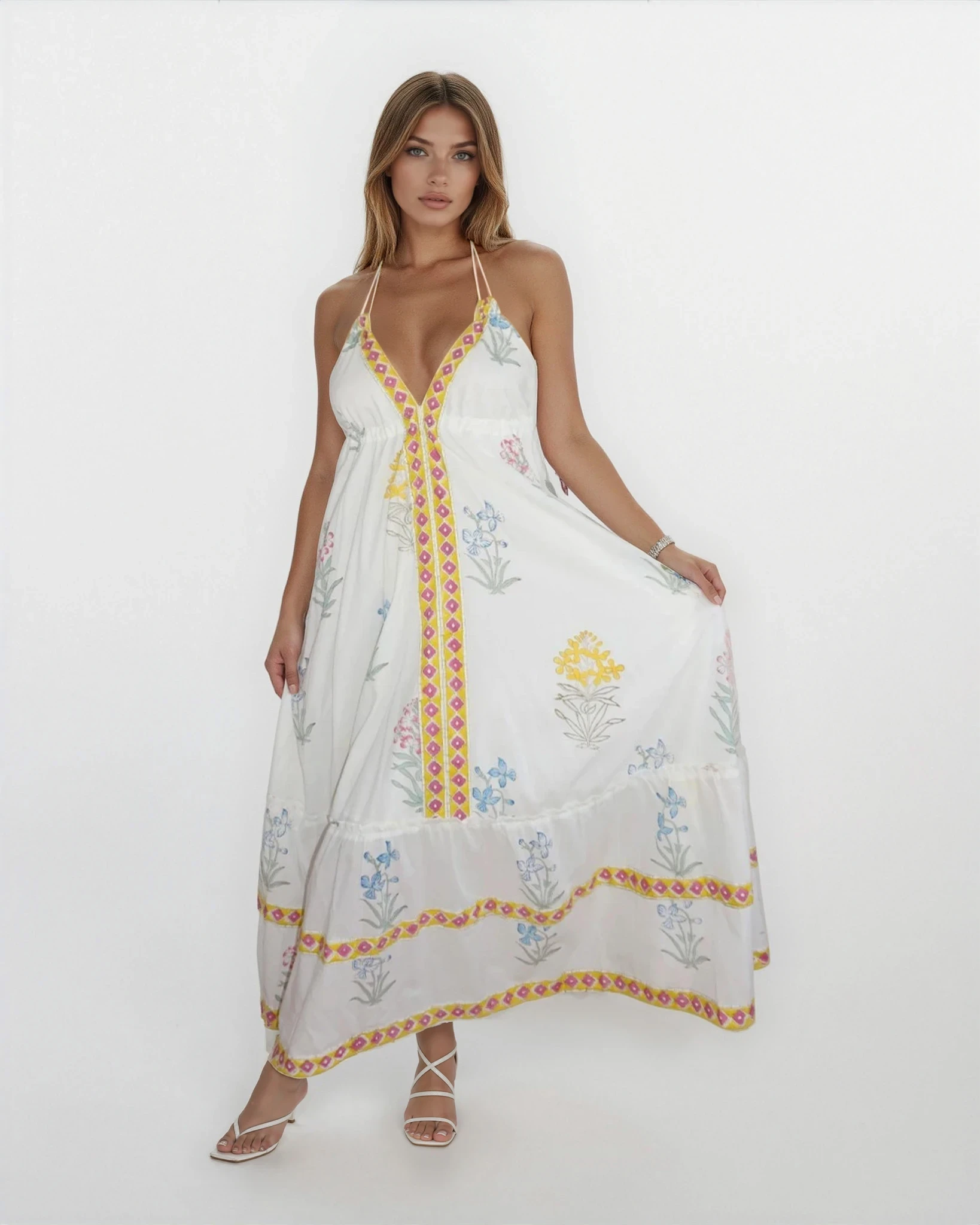 Ziggy Dress in Mixed Print Floral