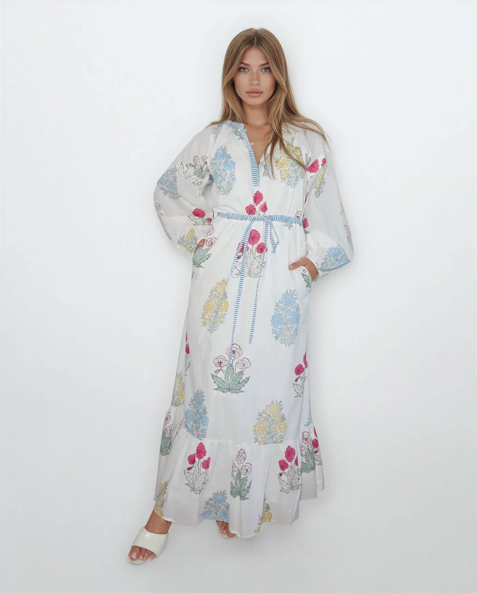 Joel Maxi Dress in Mixed Floral