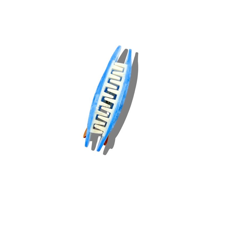 Hand Painted Surf Boards Claw Hair Clip - Baby Blue