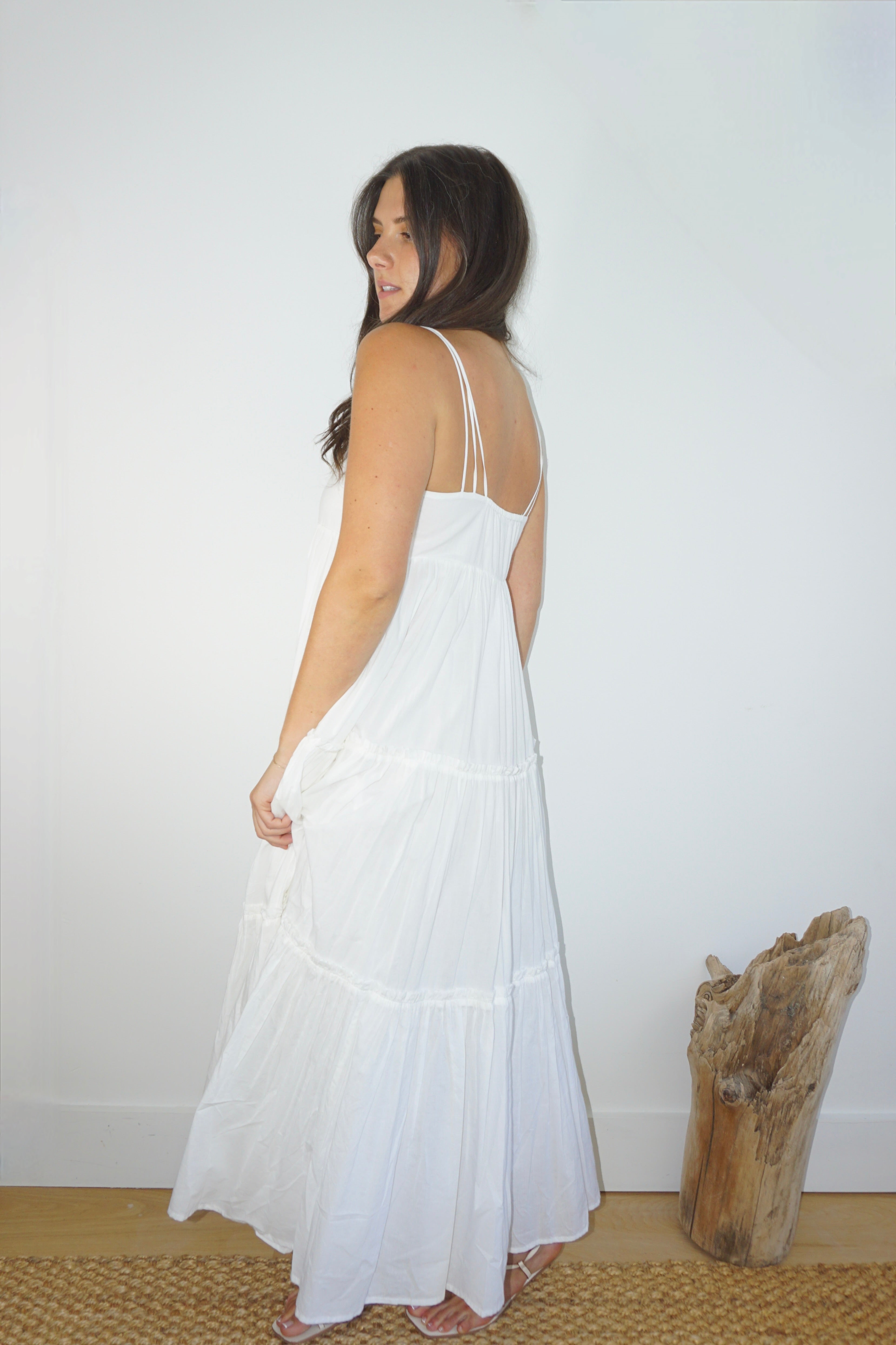 Donna Tier Dress in White