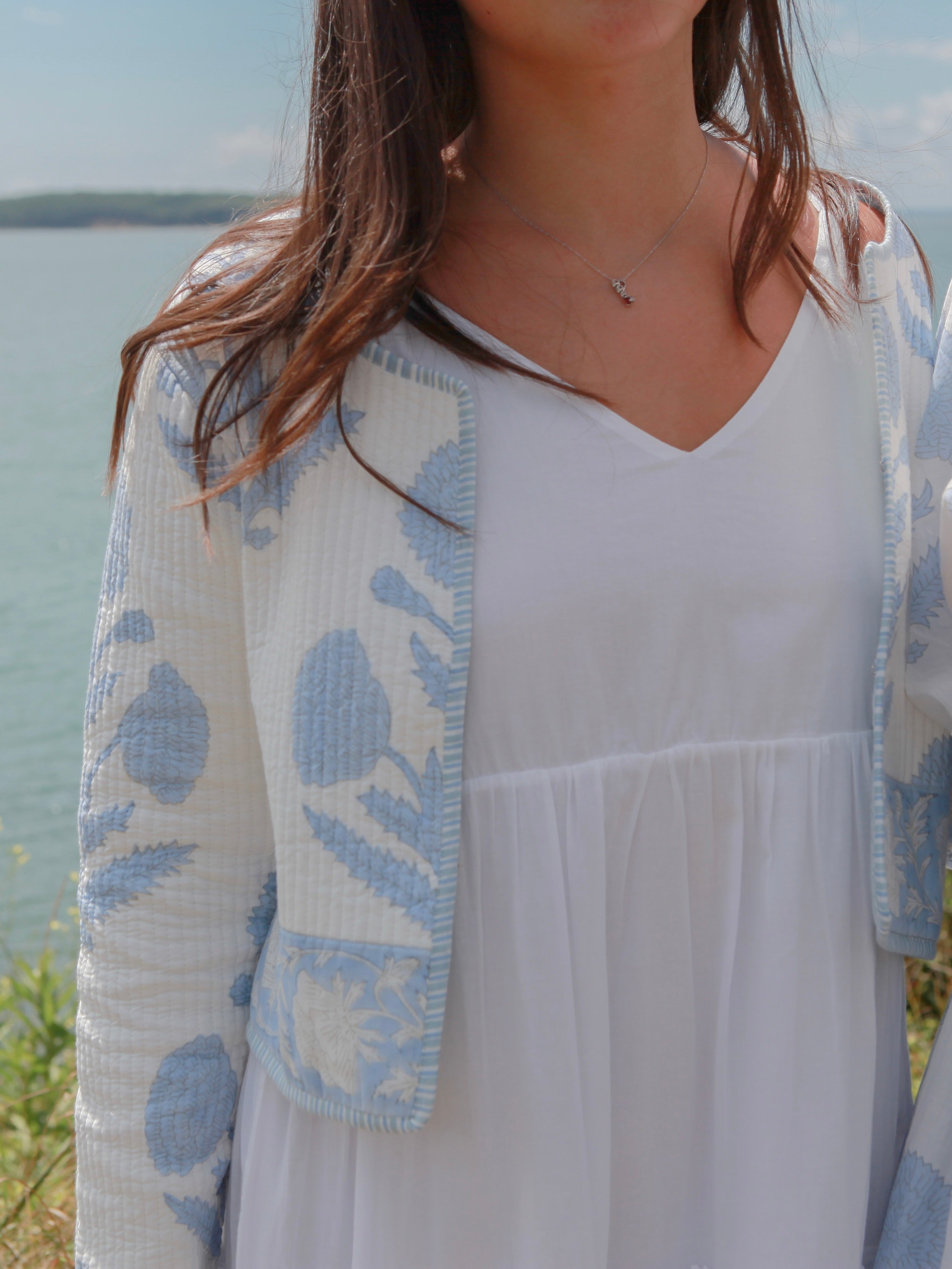 Elton Jacket in Buta Blue