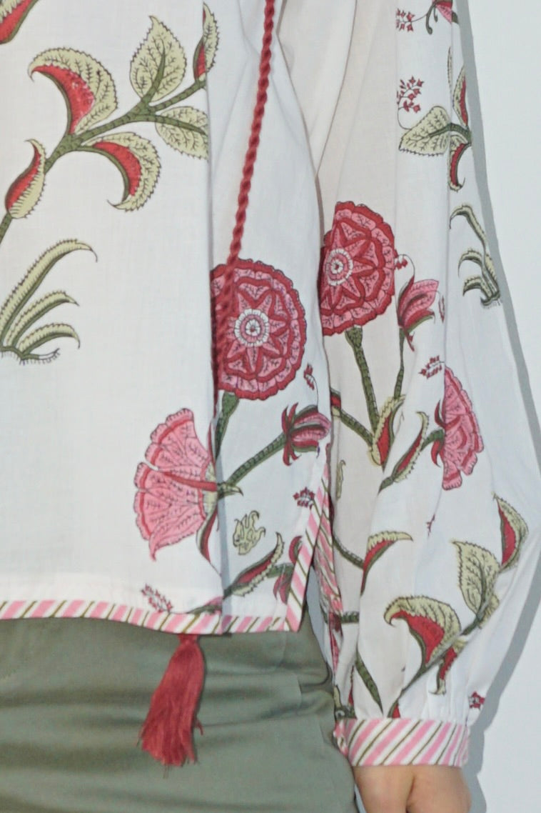 Chara Blouse in Red Vine