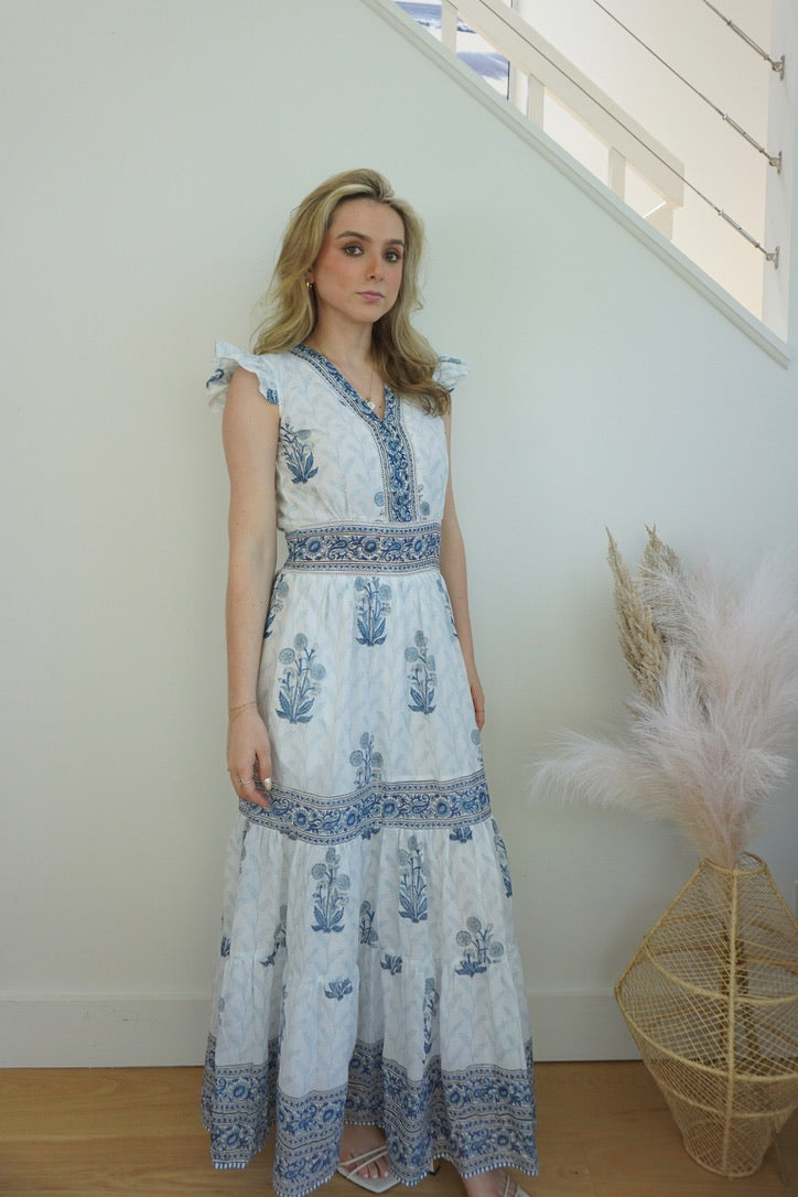 Percy Maxi Dress - Bluebell