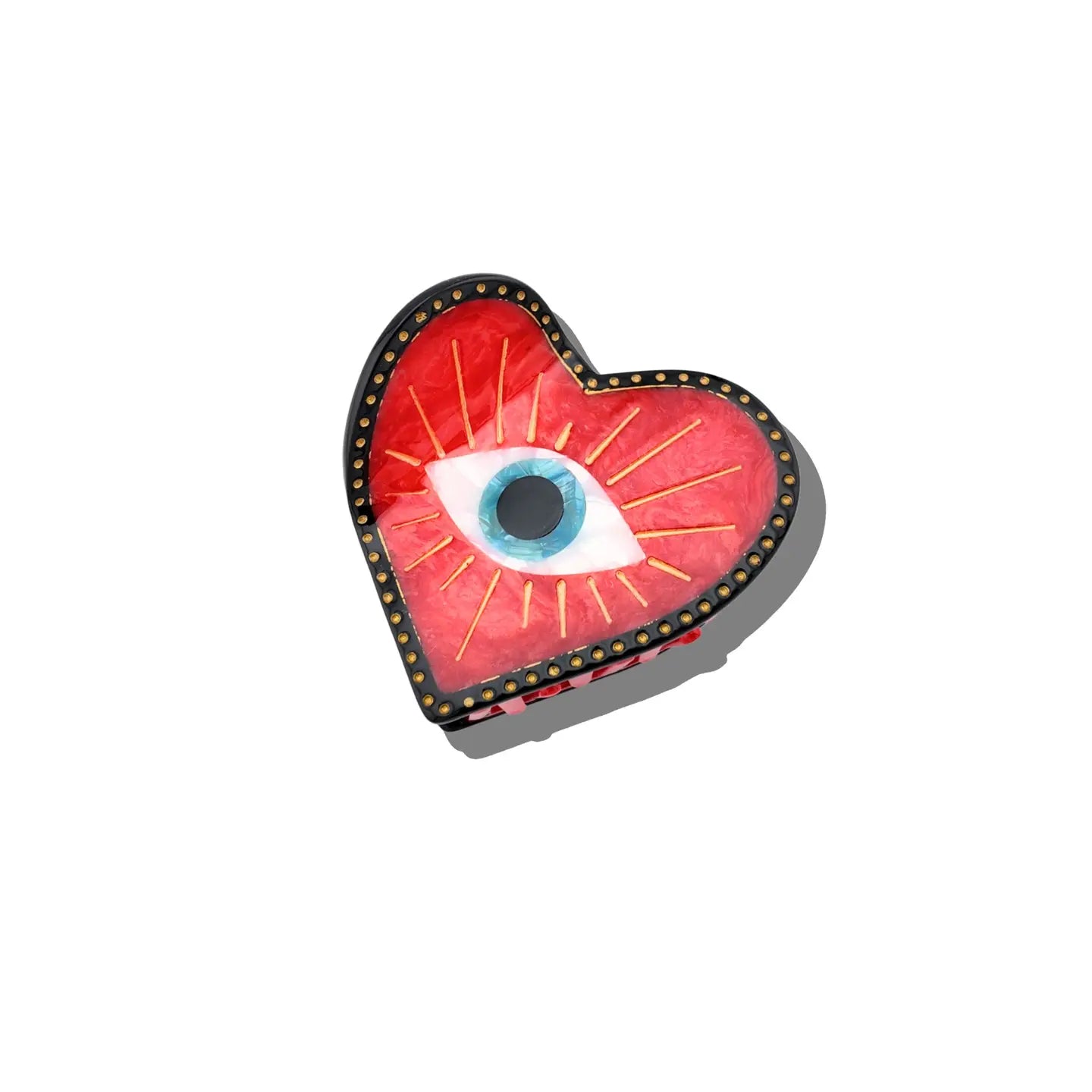 Lucky Eye Heart Claw Clip