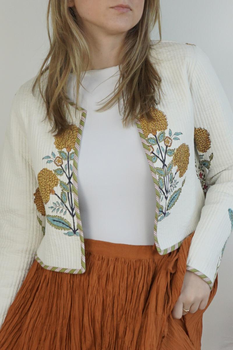 Elton Quilted Jacket - Kabir Floral