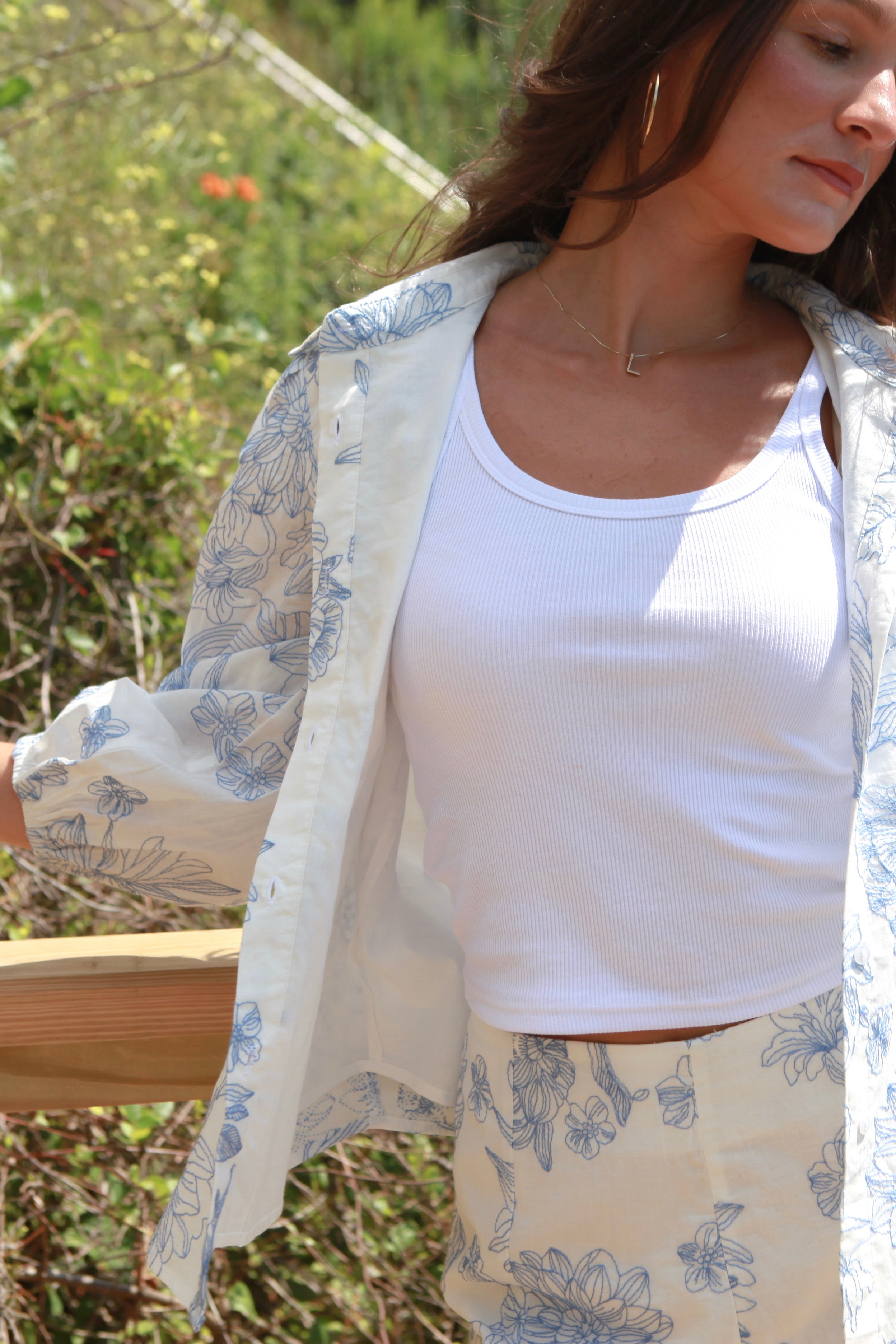 Blaine Top in Petal Embroidery