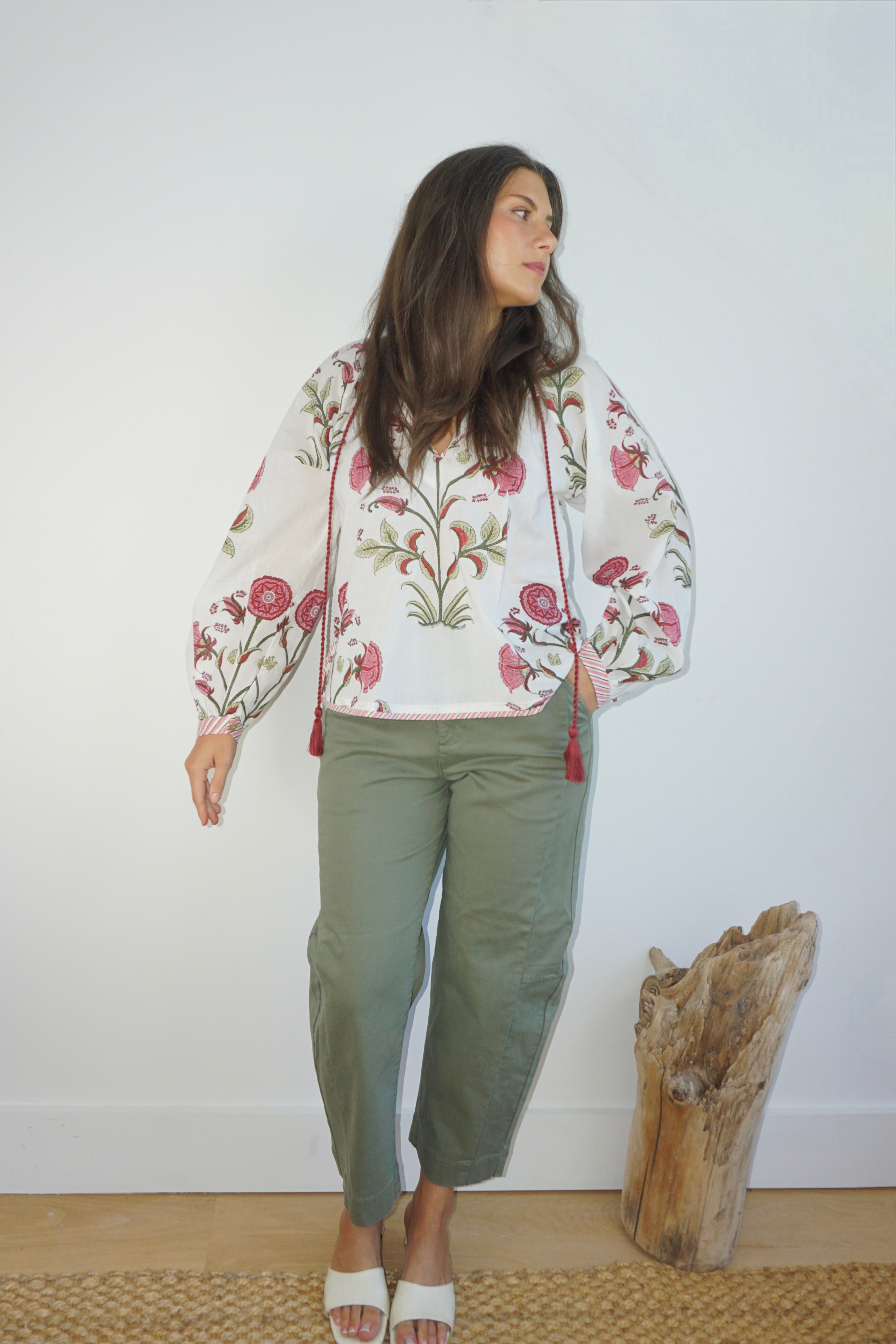 Chara Blouse in Red Vine