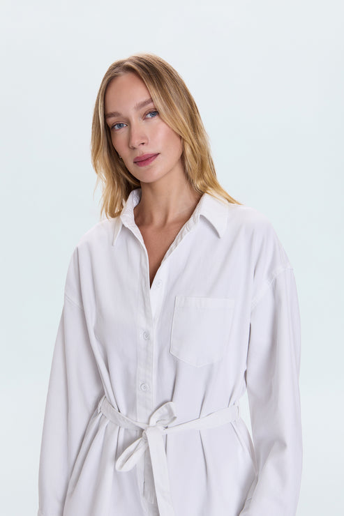 Vance Long Sleeve Romper - Vivid White