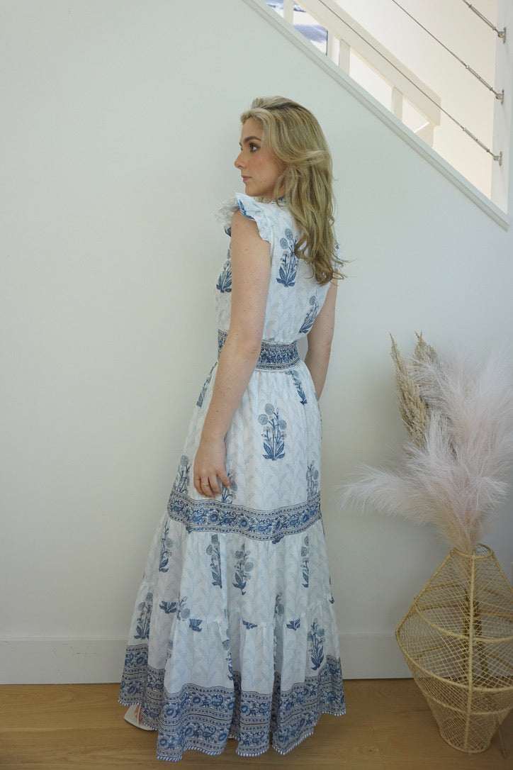 Percy Maxi Dress - Bluebell