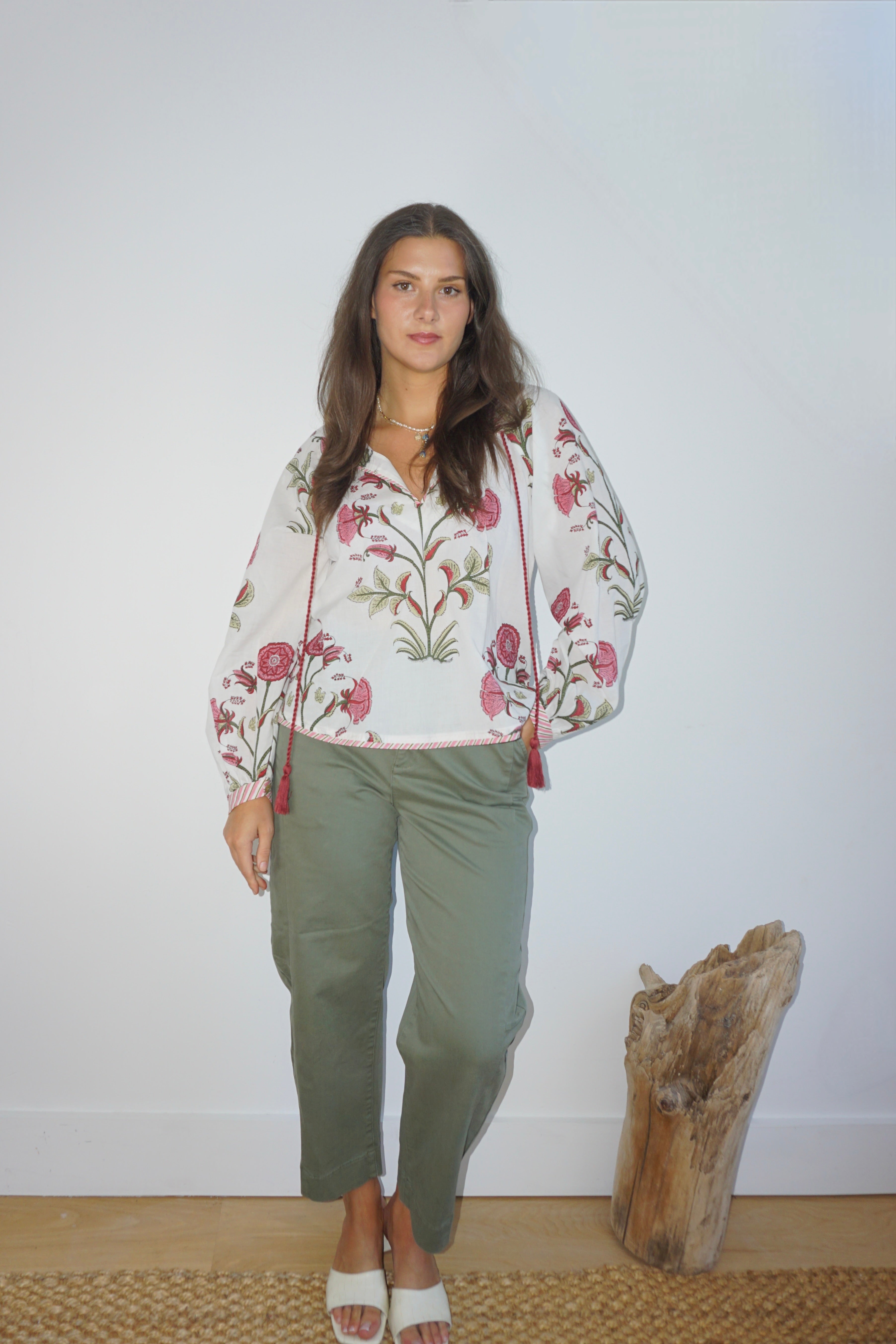 Chara Blouse in Red Vine