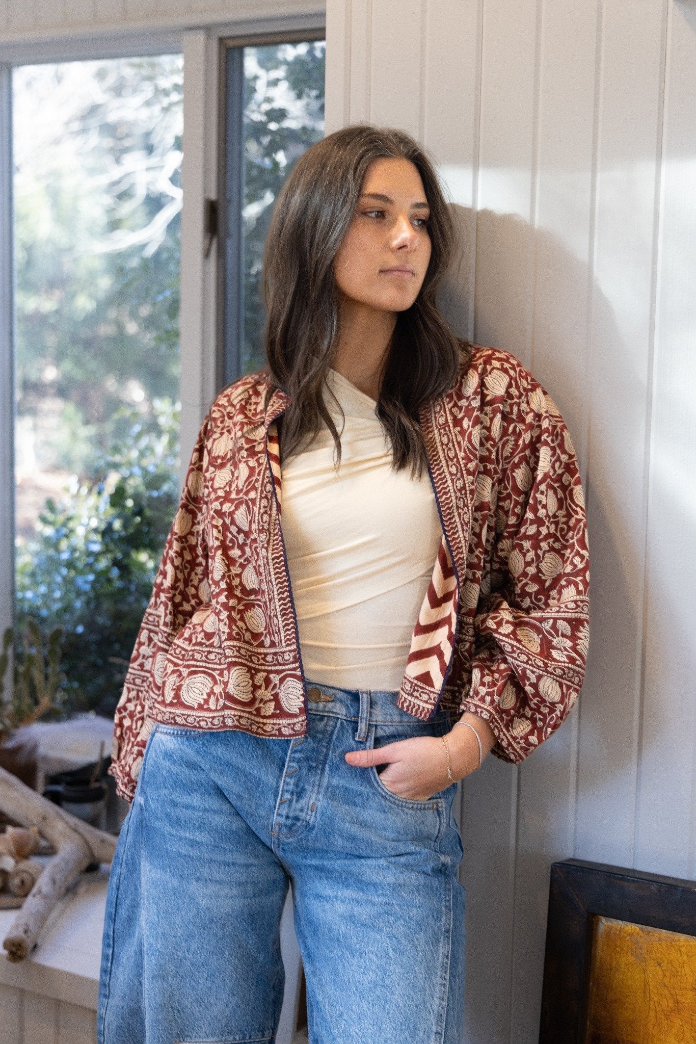 Amara Jacket in Red Lotus