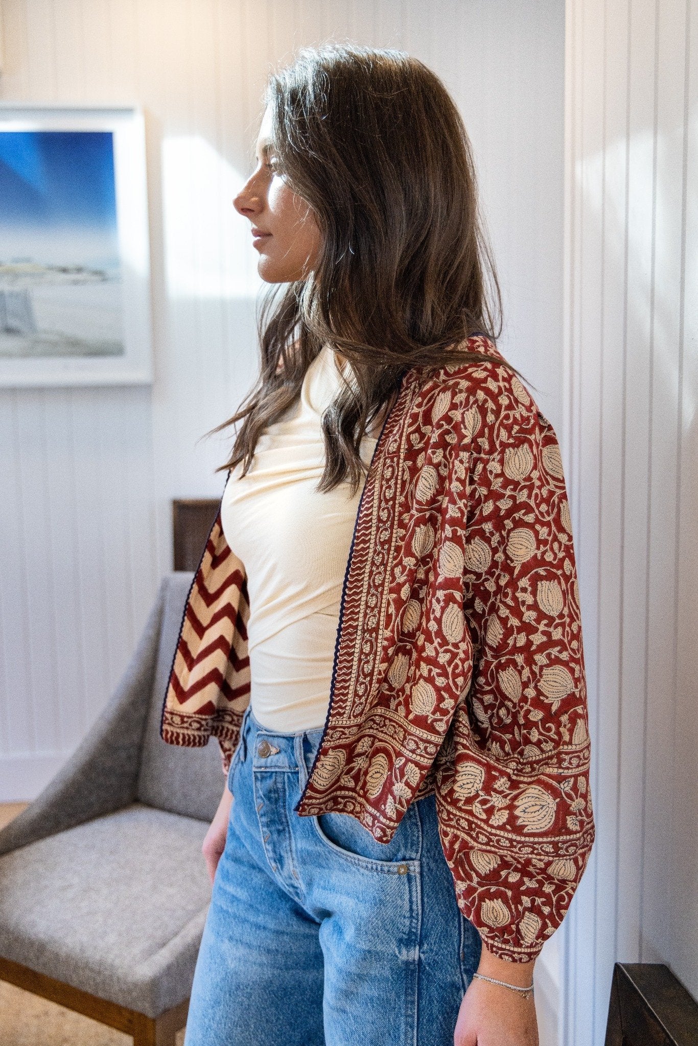 Amara Jacket in Red Lotus