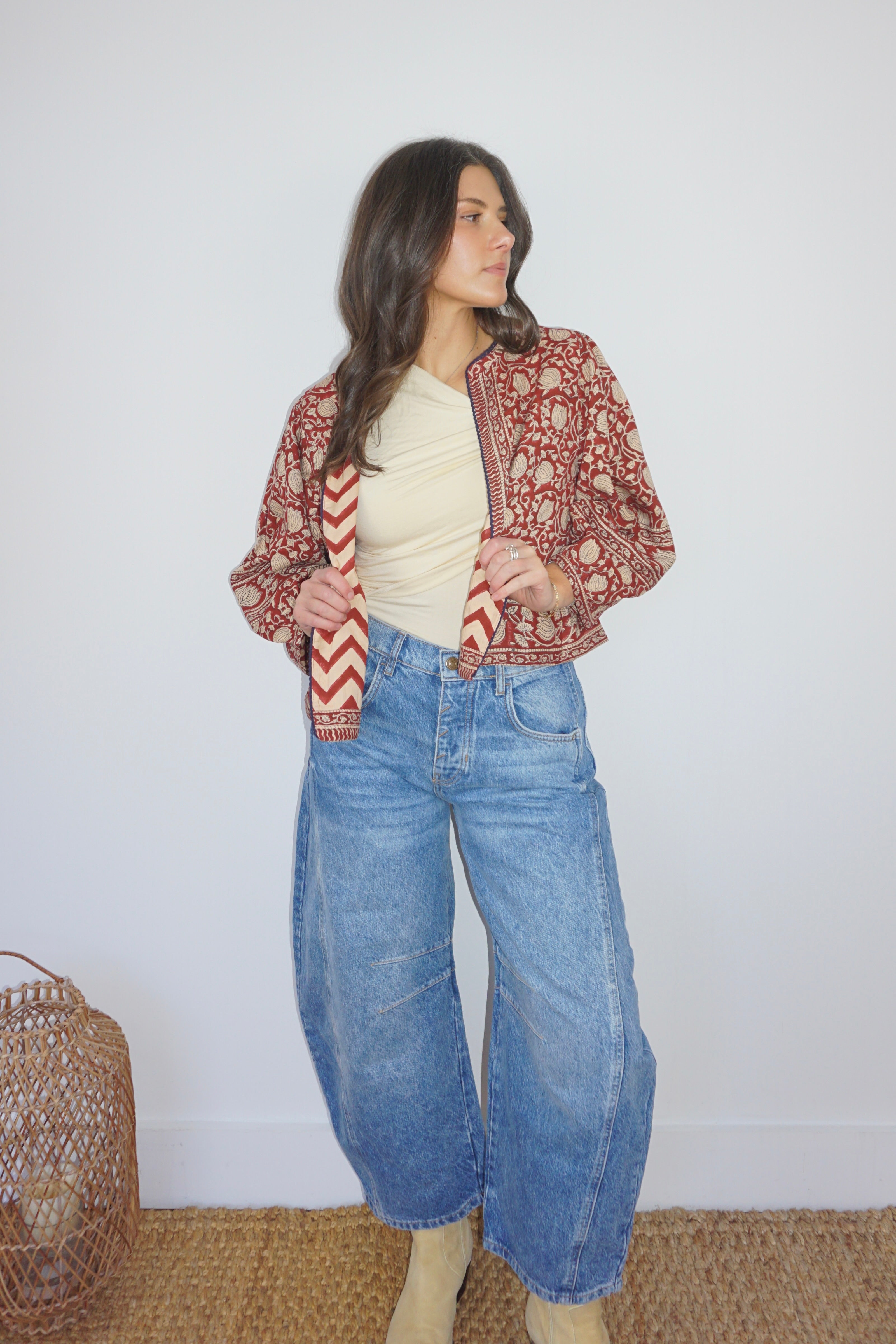 Amara Jacket in Red Lotus