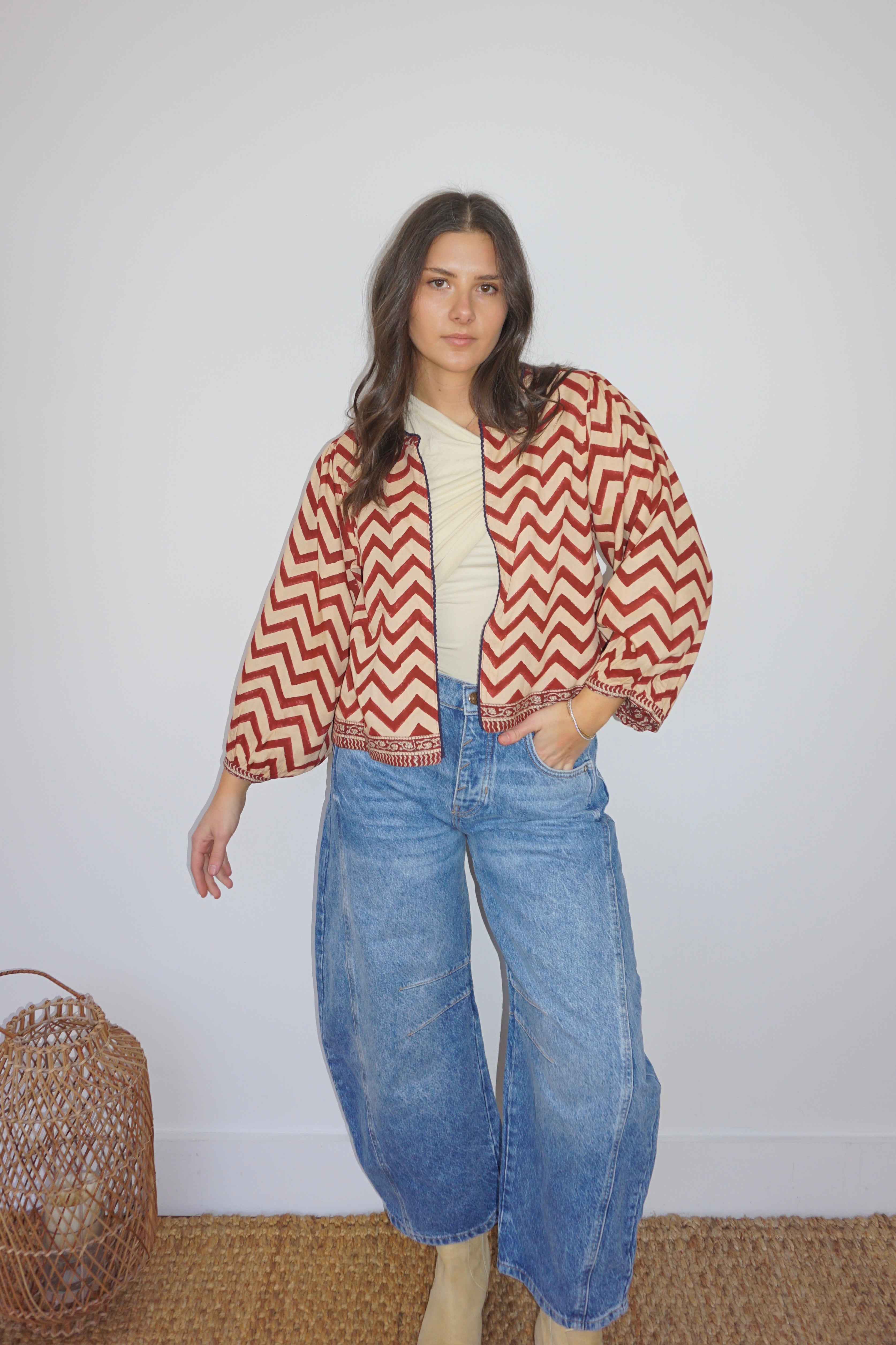 Amara Jacket in Red Lotus