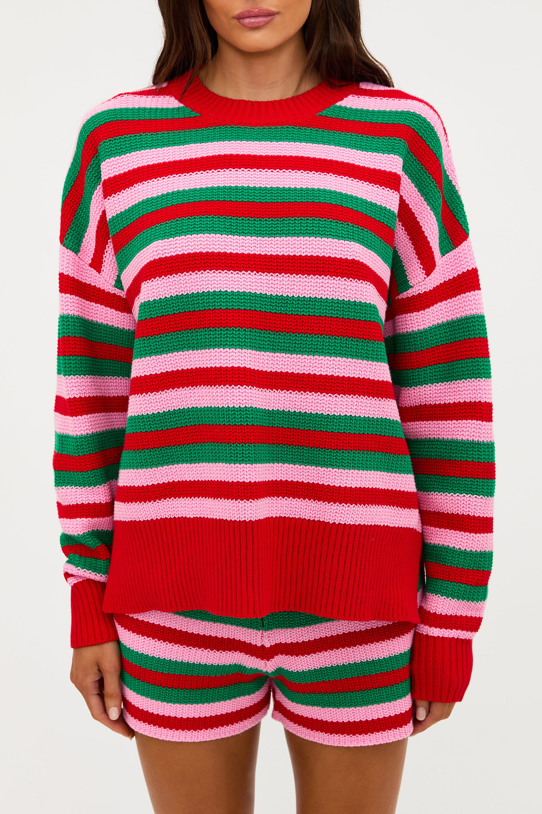Callie Sweater - Ruby Stripe