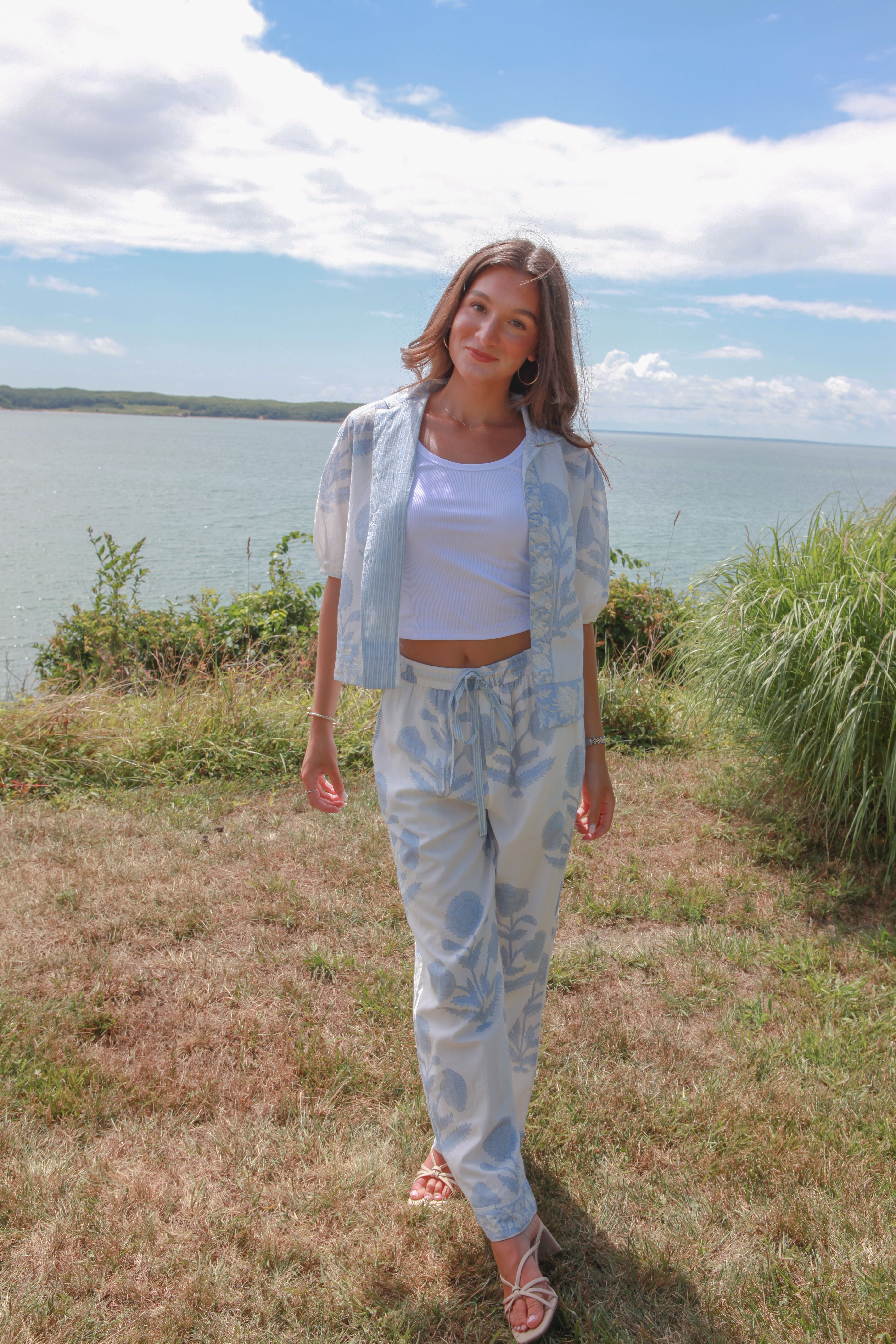 Prachi Top in Buta Blue