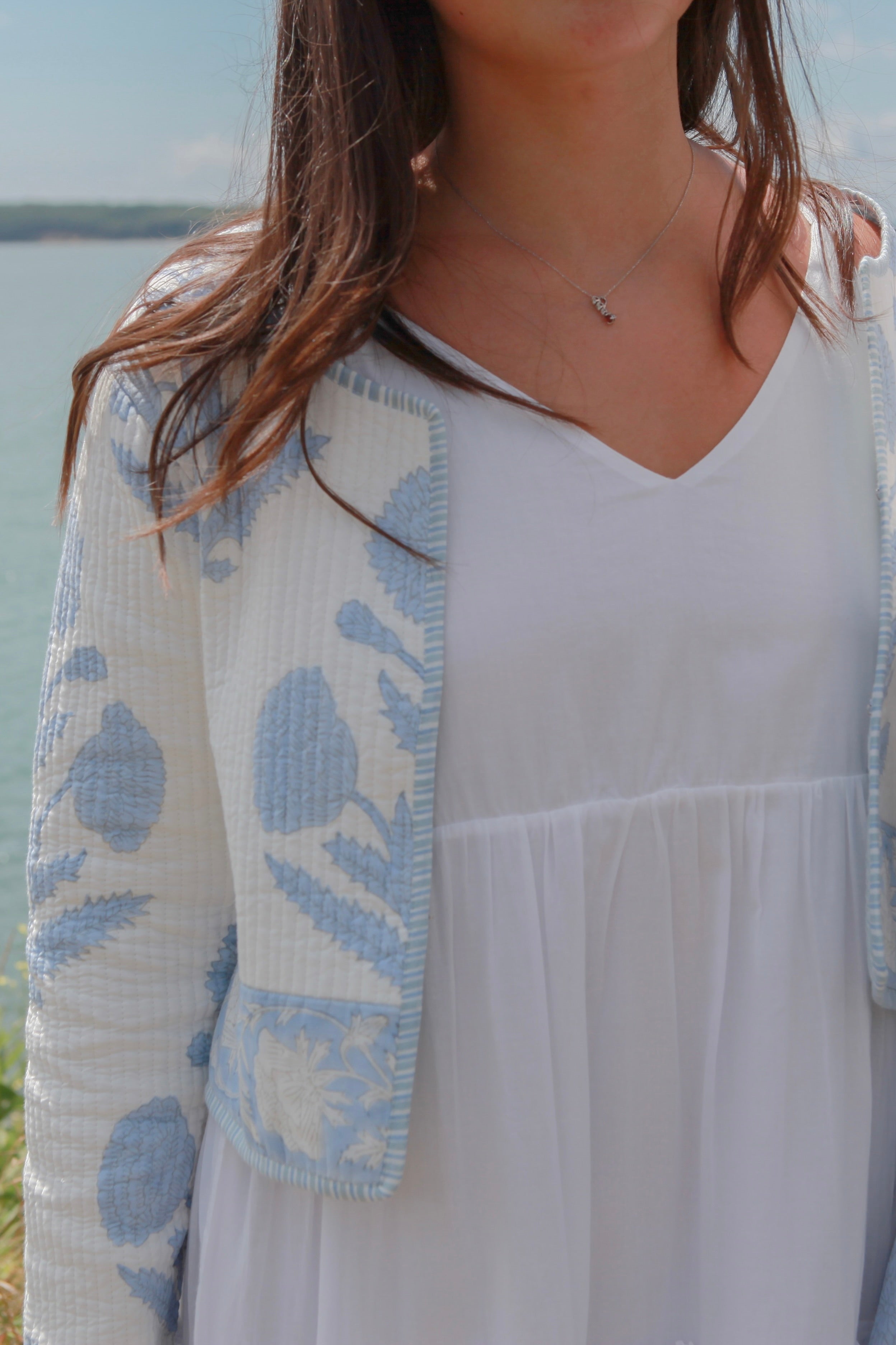 Elton Jacket in Buta Blue