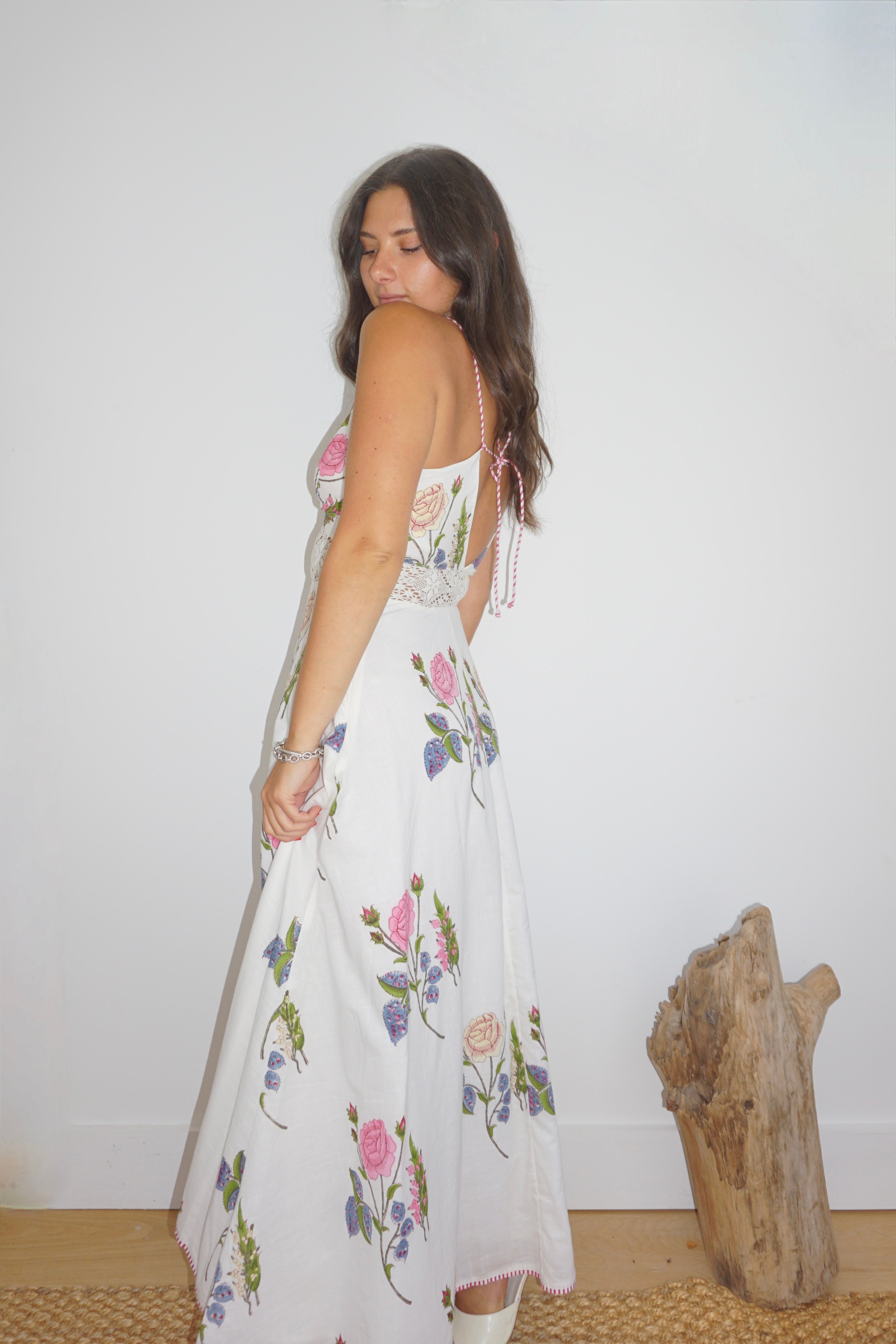 Isabella Dress in Multi Rosette