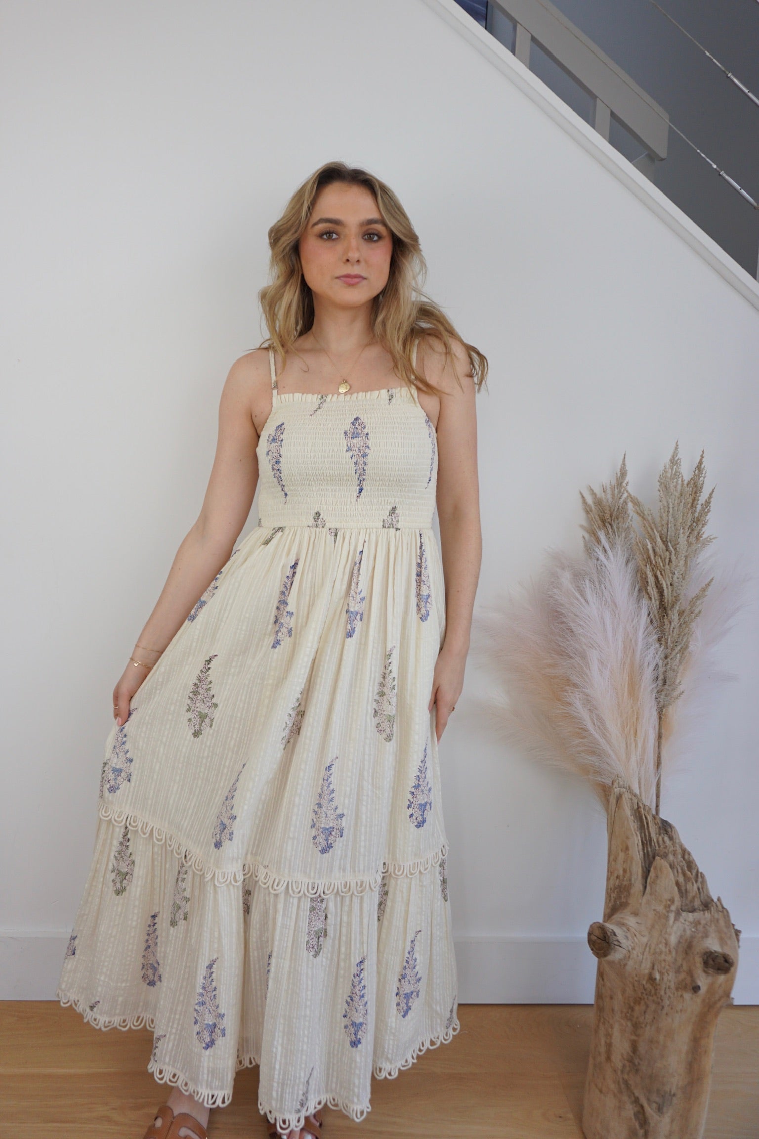 Hera Textured Dress - Vintage Ivory