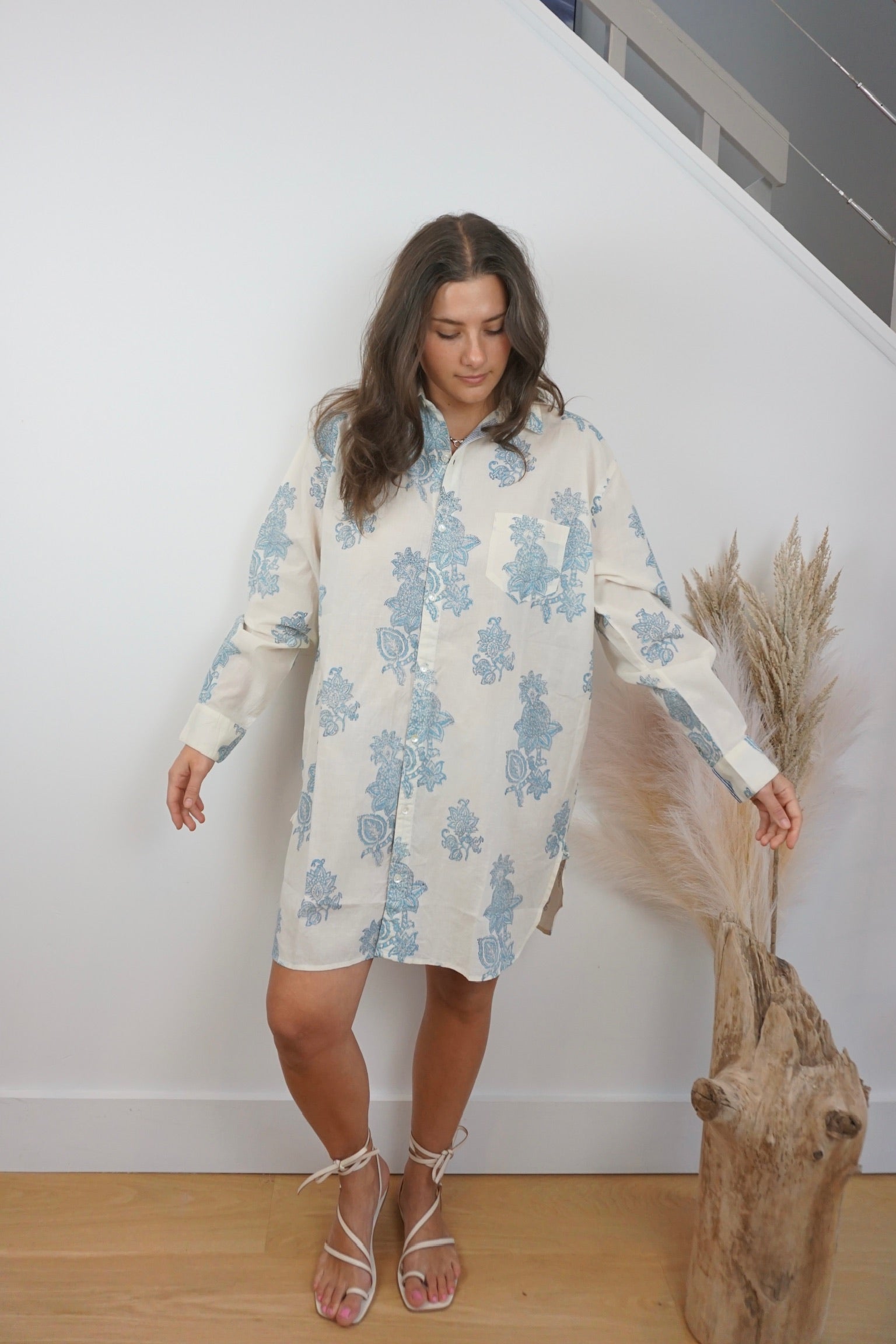 Clove Shirt Dress - Turquoise