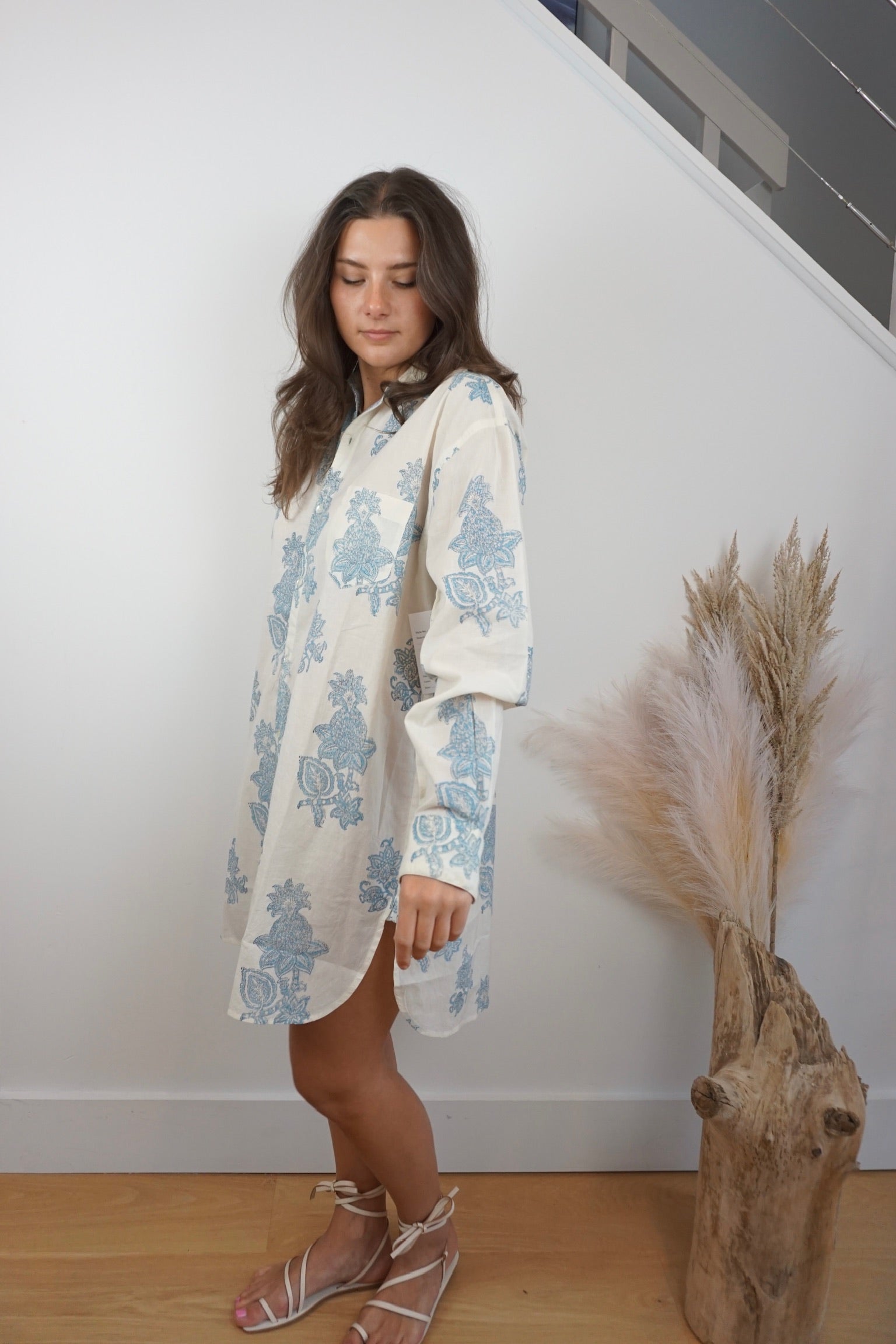 Clove Shirt Dress - Turquoise
